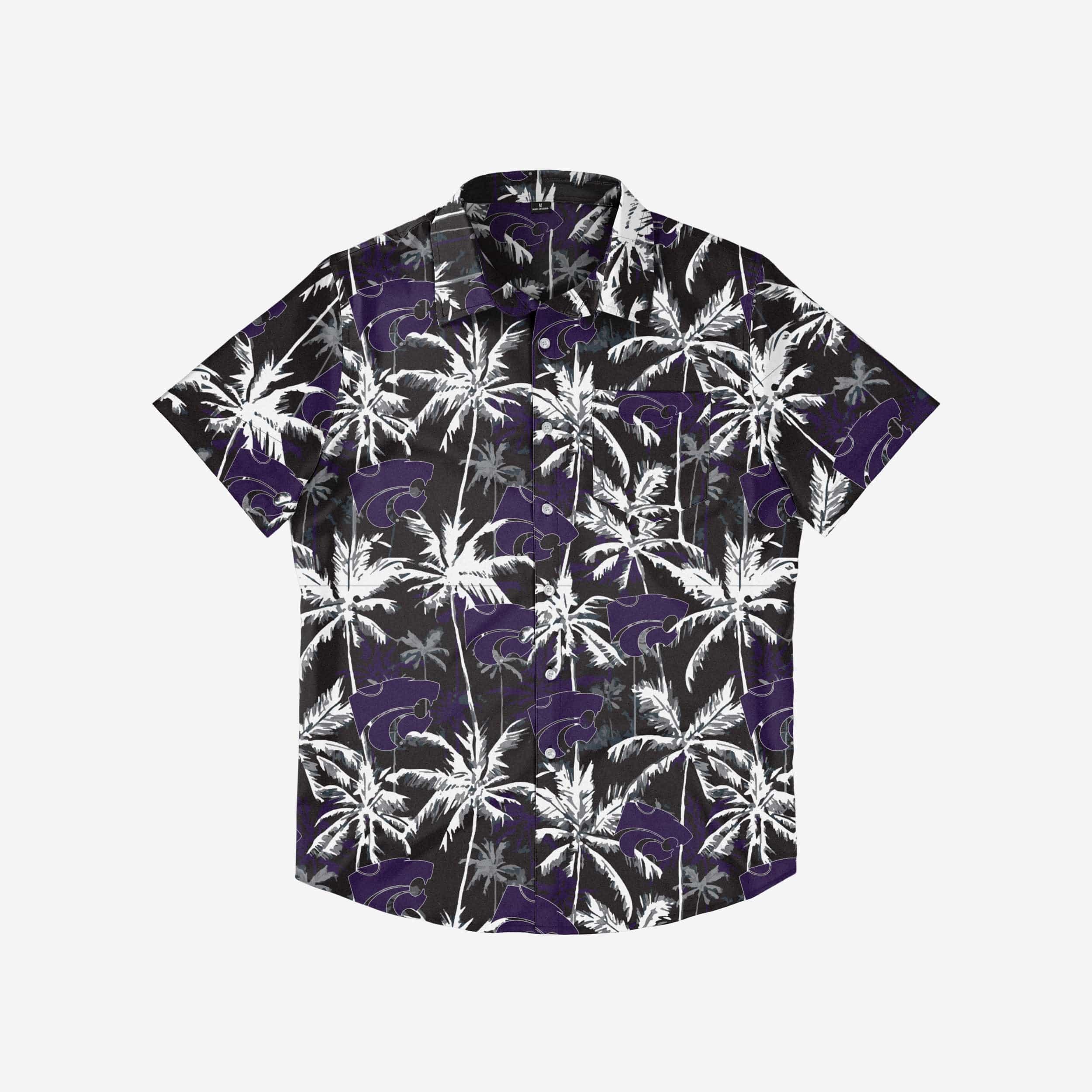 Kansas State Wildcats Stunning Black Floral Button-Up Shirt