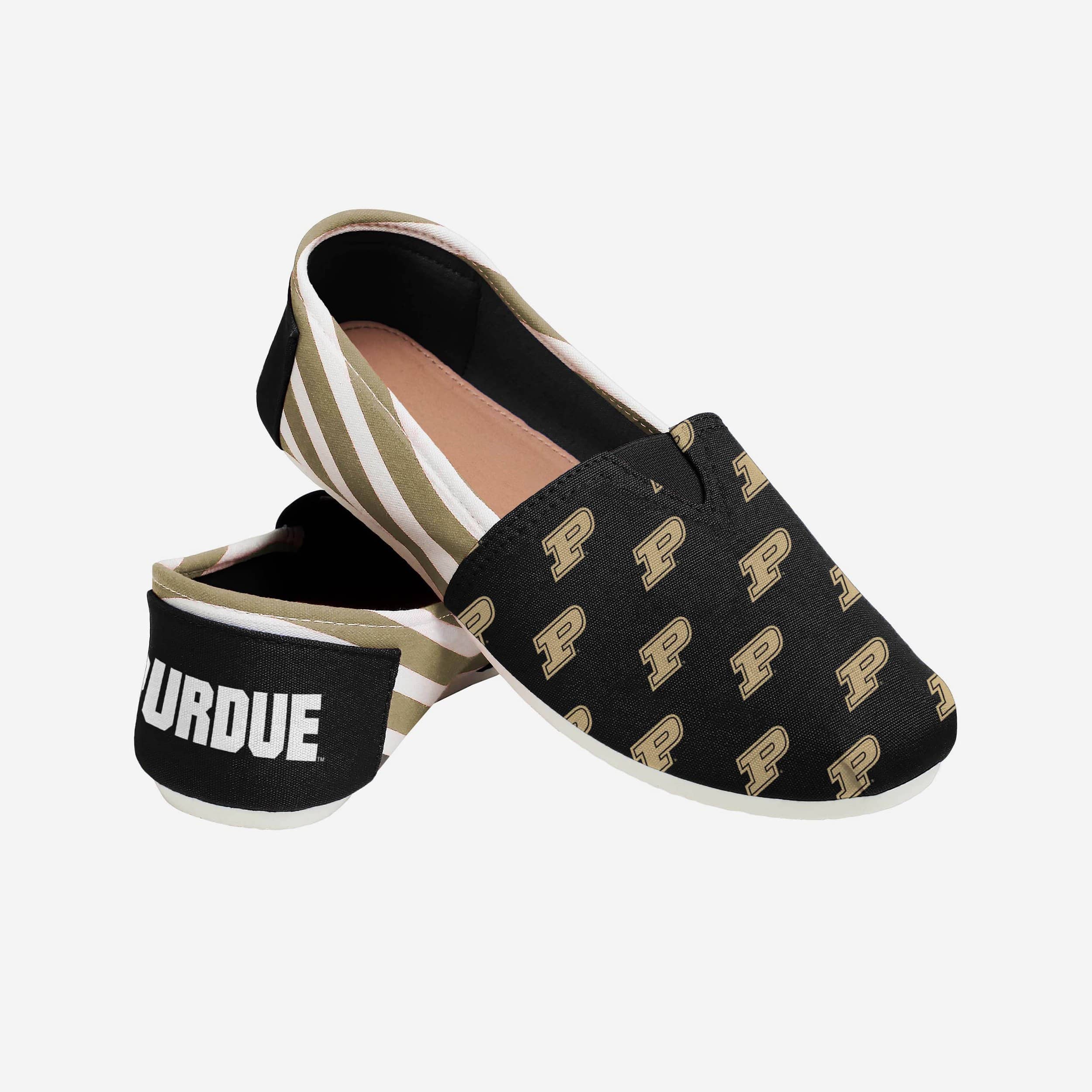 Purdue Boilermakers Women's Stylish Stripe Canvas Shoes