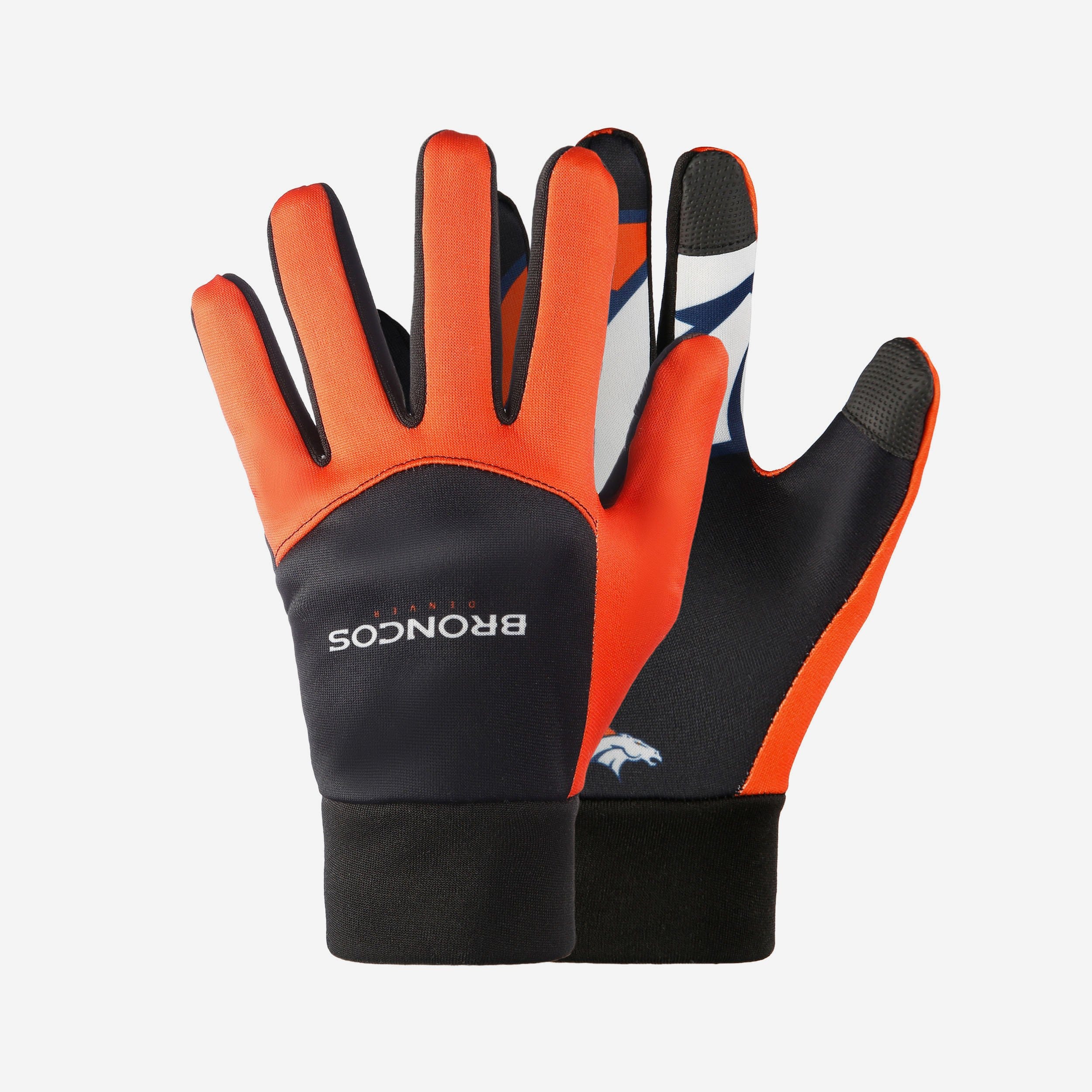 Denver Broncos Texting Gloves with Palm Logo - Show Your Team Spirit!
