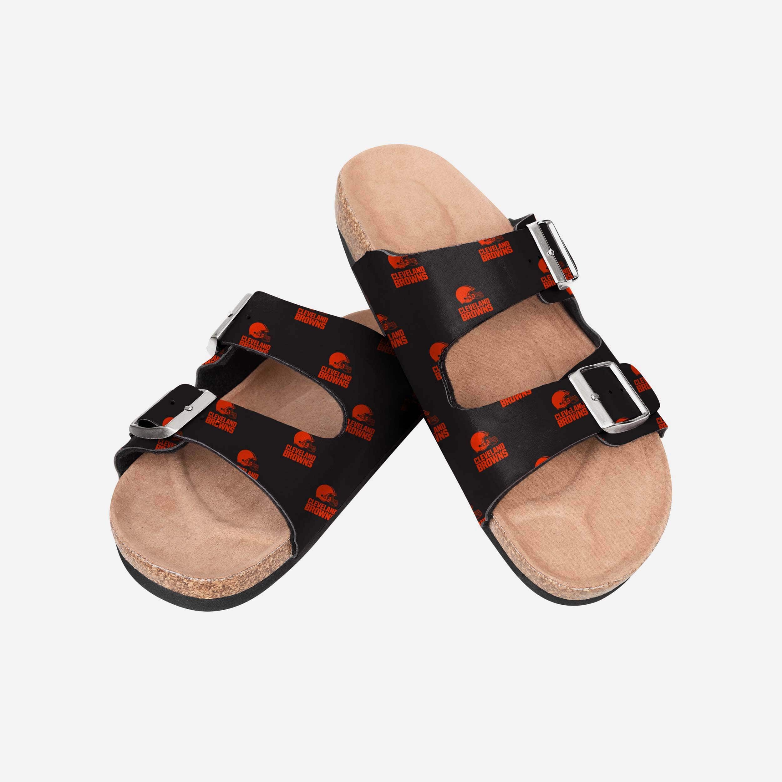 Gorgeous Cleveland Browns Women's Team Logo Double Buckle Sandals