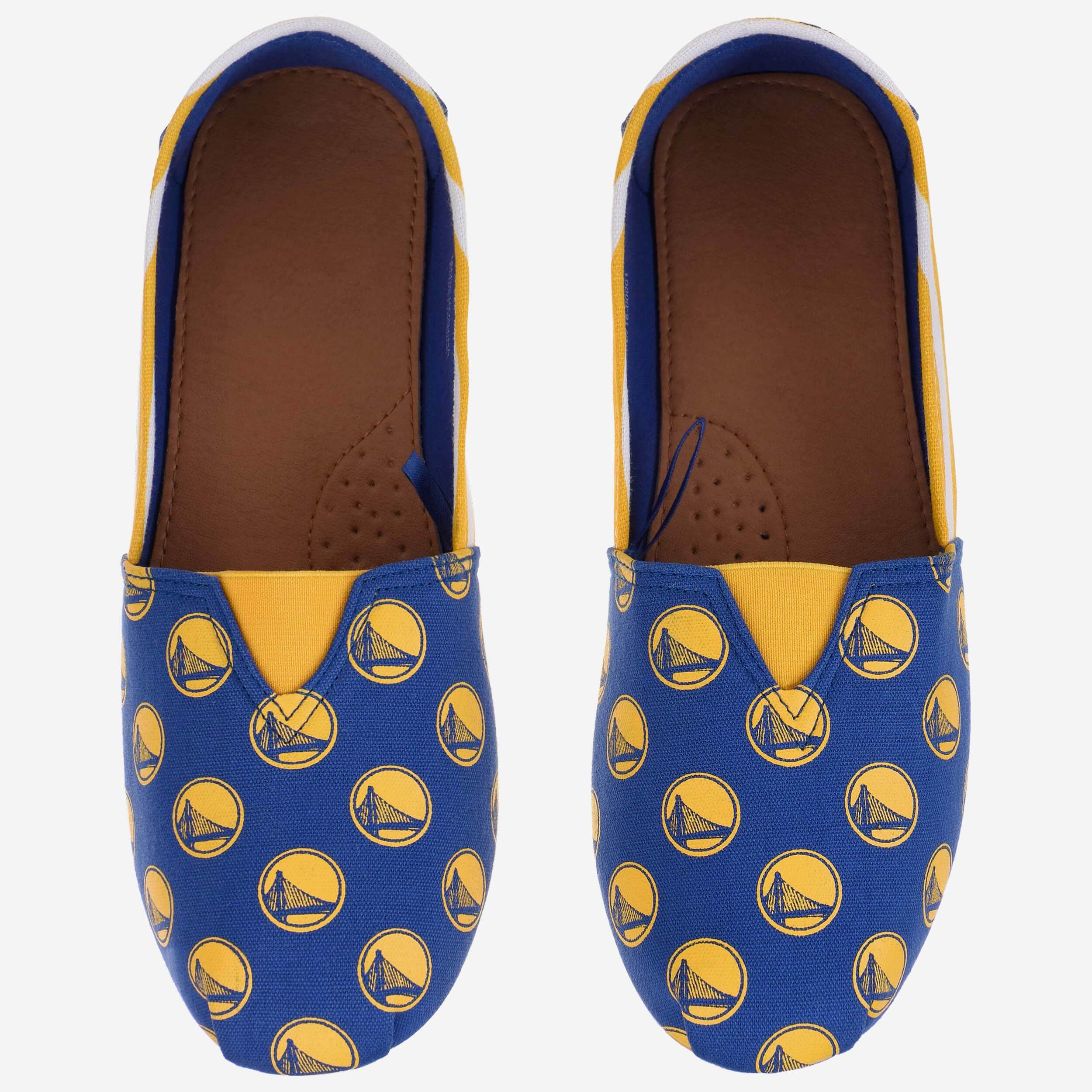 Stylish Golden State Warriors Women's Stripe Canvas Shoes