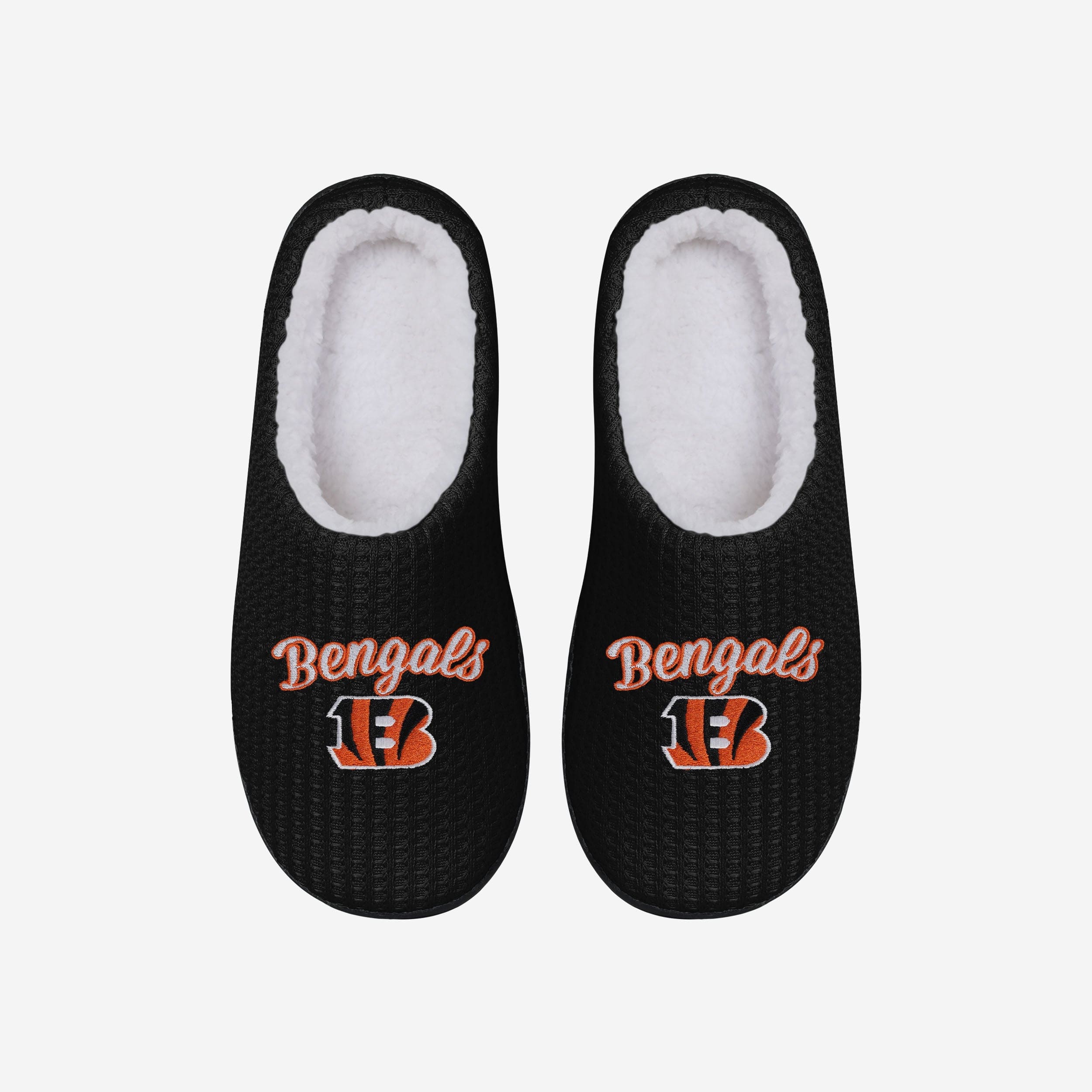 Cincinnati Bengals Women's Cozy Sherpa-Lined Memory Foam Slippers