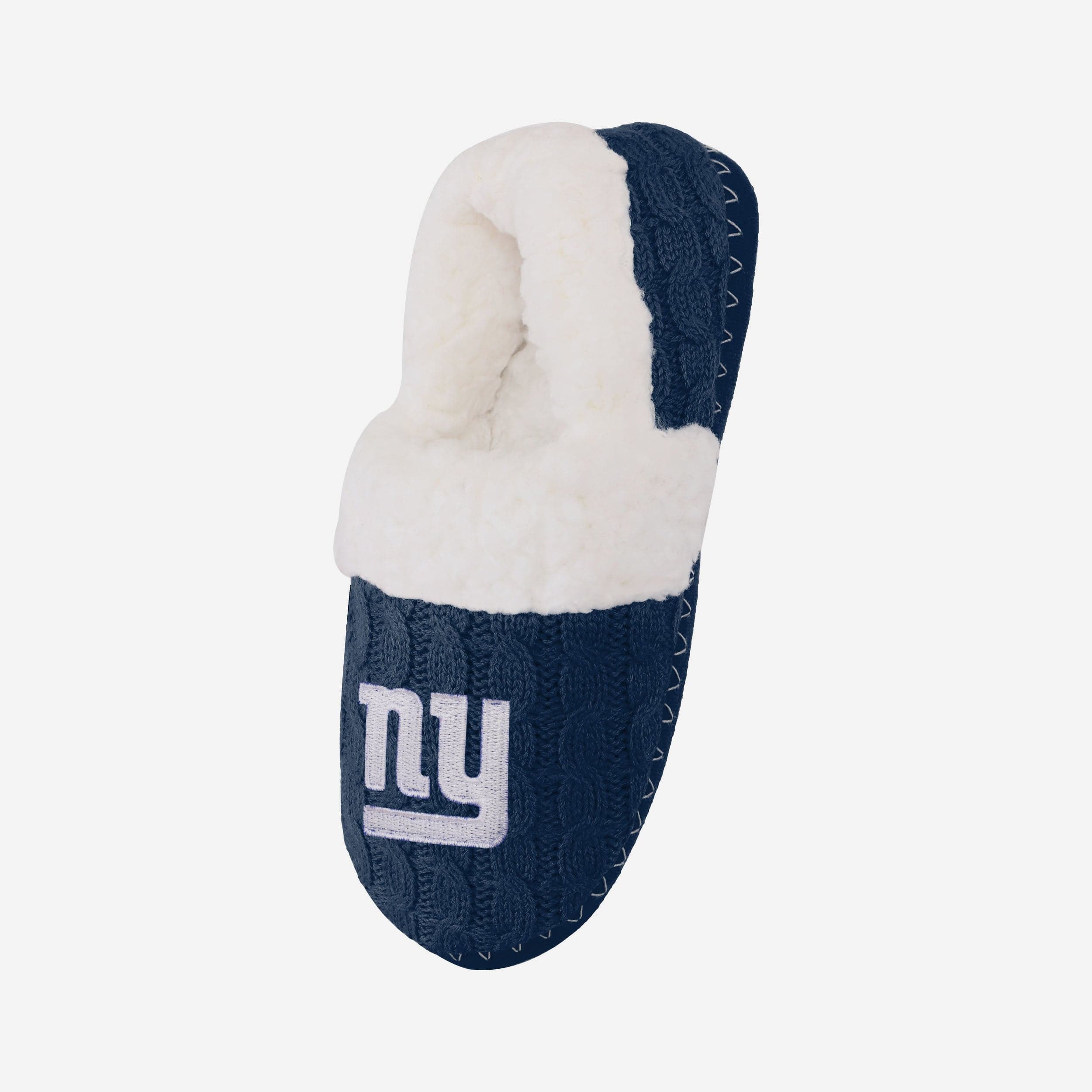New York Giants Women's Team Color Cozy Moccasin Slippers