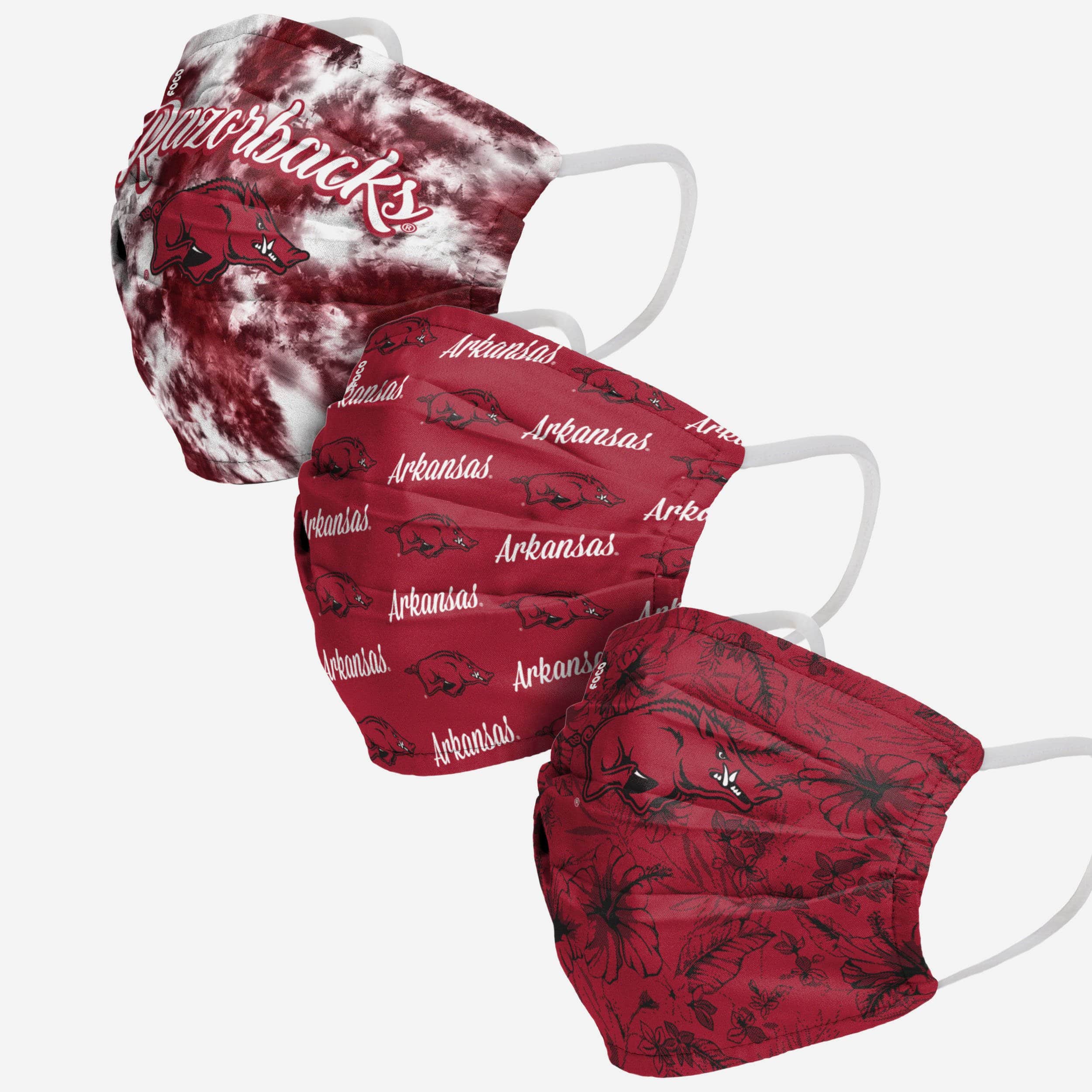 Arkansas Razorbacks Women's Matchday 3-Pack Fashion Face Covers - Represent Your Team in Style!
