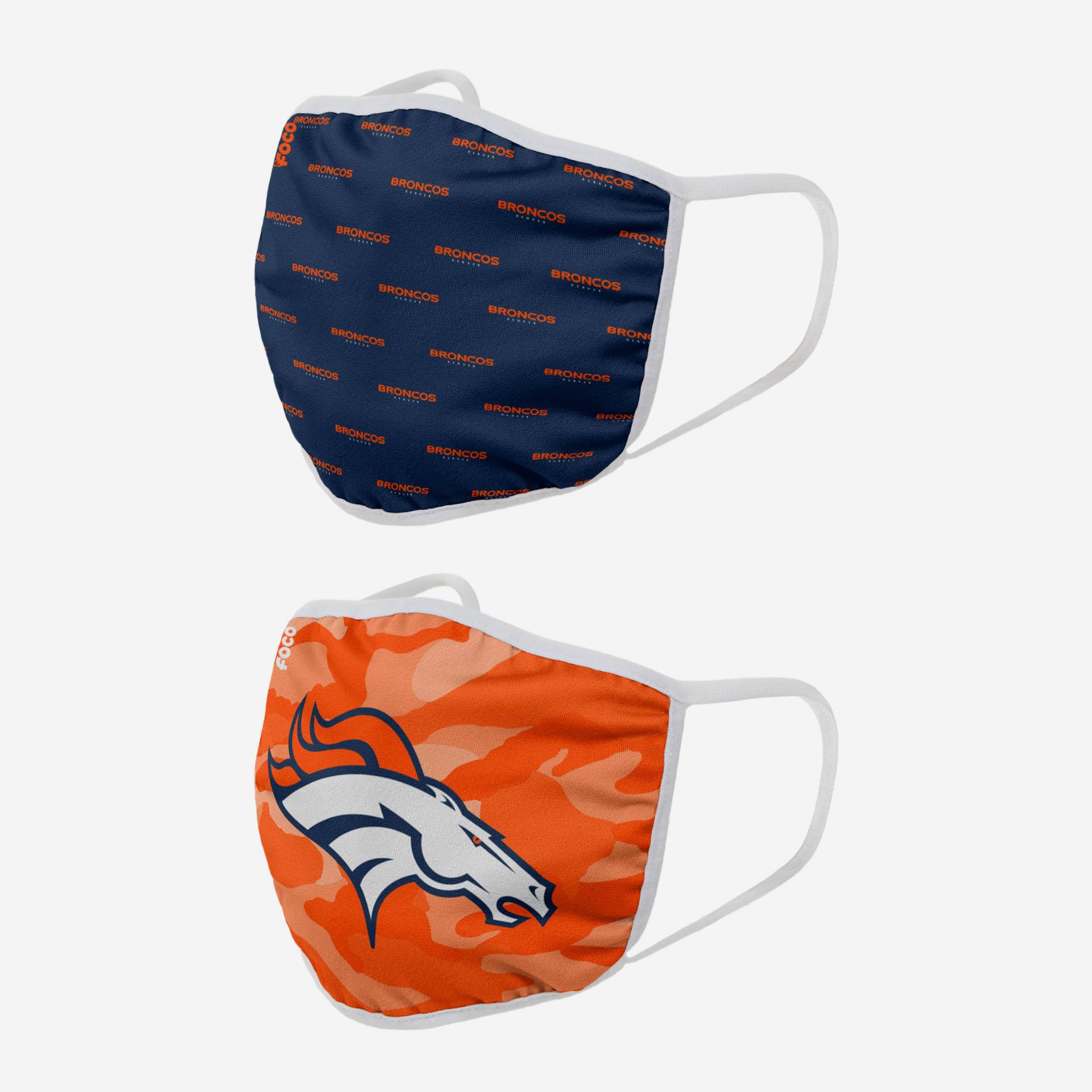 Denver Broncos 2-Pack Clutch Face Covers - Show Your Team Spirit!