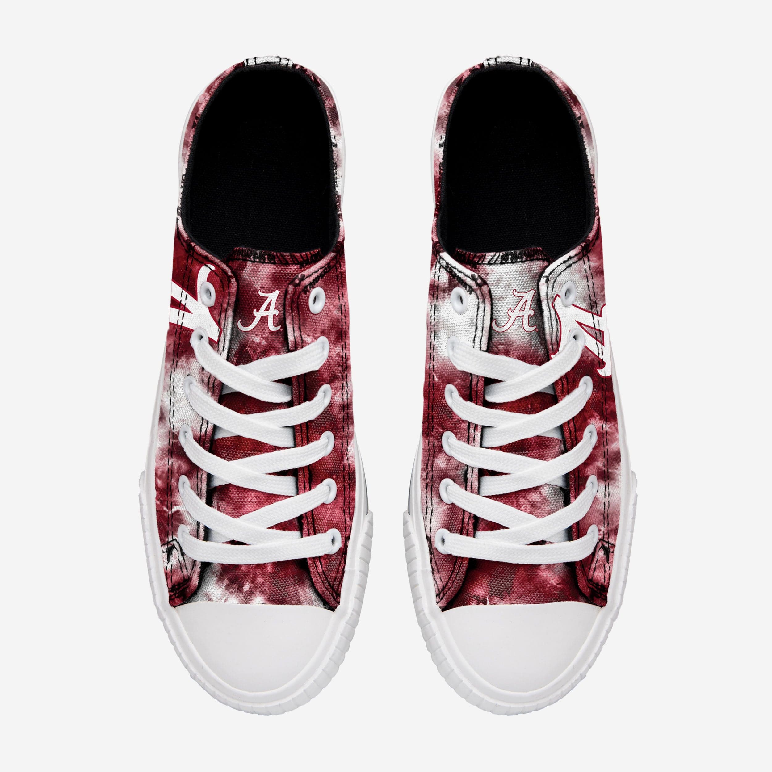 Alabama Crimson Tide Women's Groovy Low-Top Tie-Dye Canvas Shoes