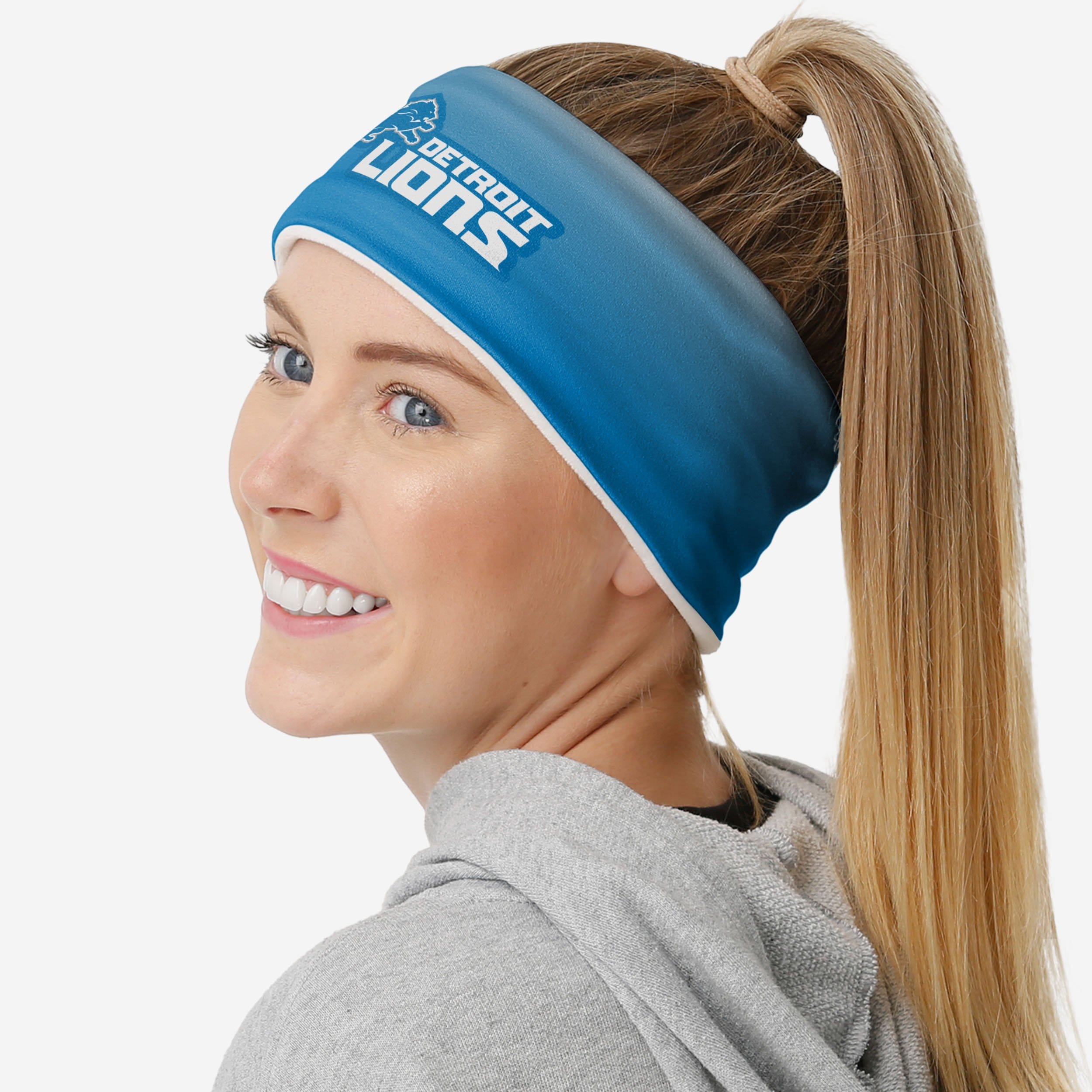 Stylish Detroit Lions Women's Gradient Printed Headband