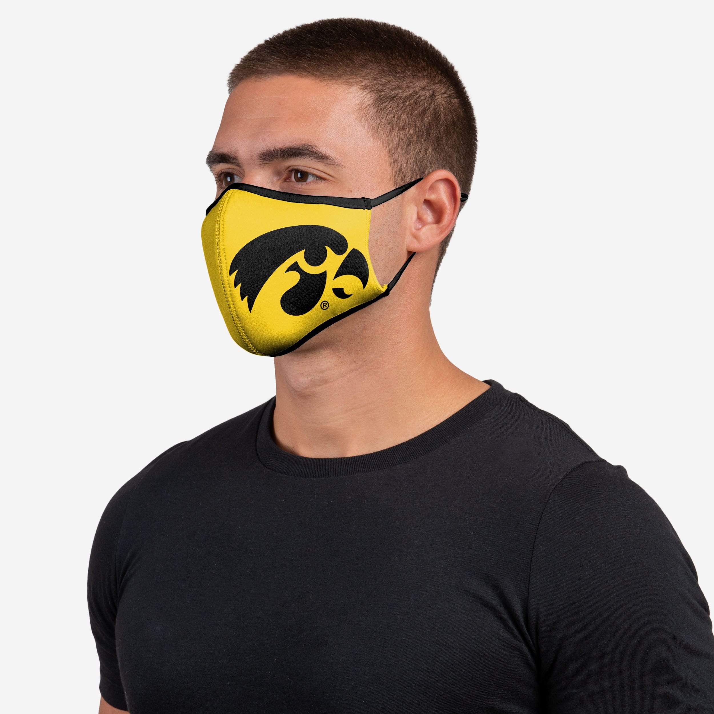 Iowa Hawkeyes 3-Pack Thematic Sports Face Covers - Show Your Team Spirit!