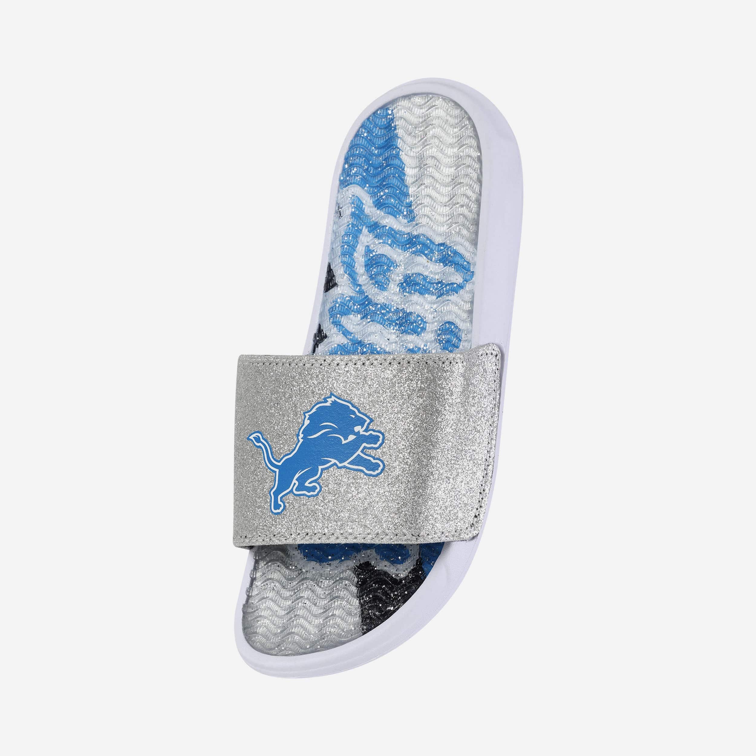 Detroit Lions Women's Sparkling Gel Slides - Unleash Your Team Spirit!