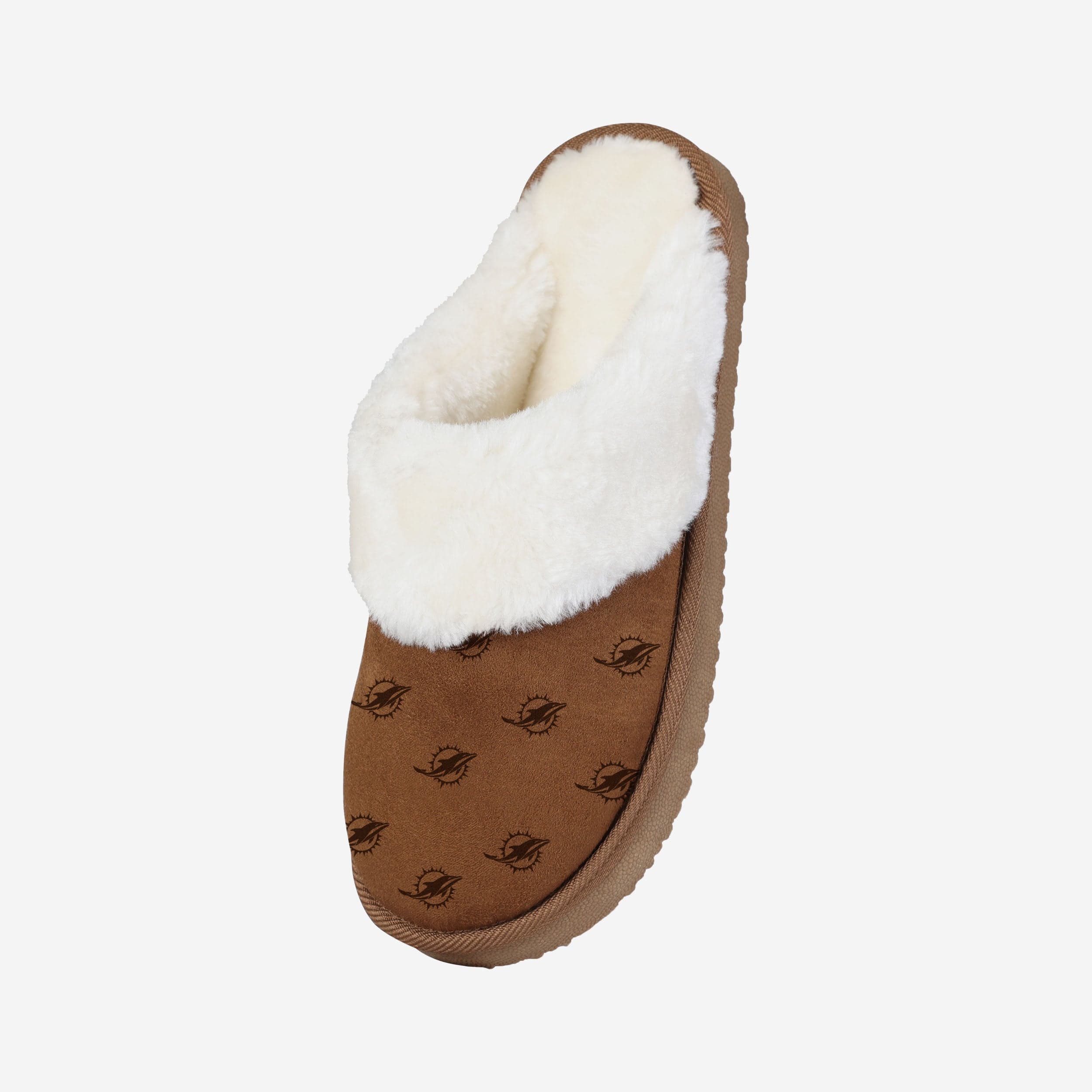Miami Dolphins Women's Stylish Repeat Logo Moccasin Slippers