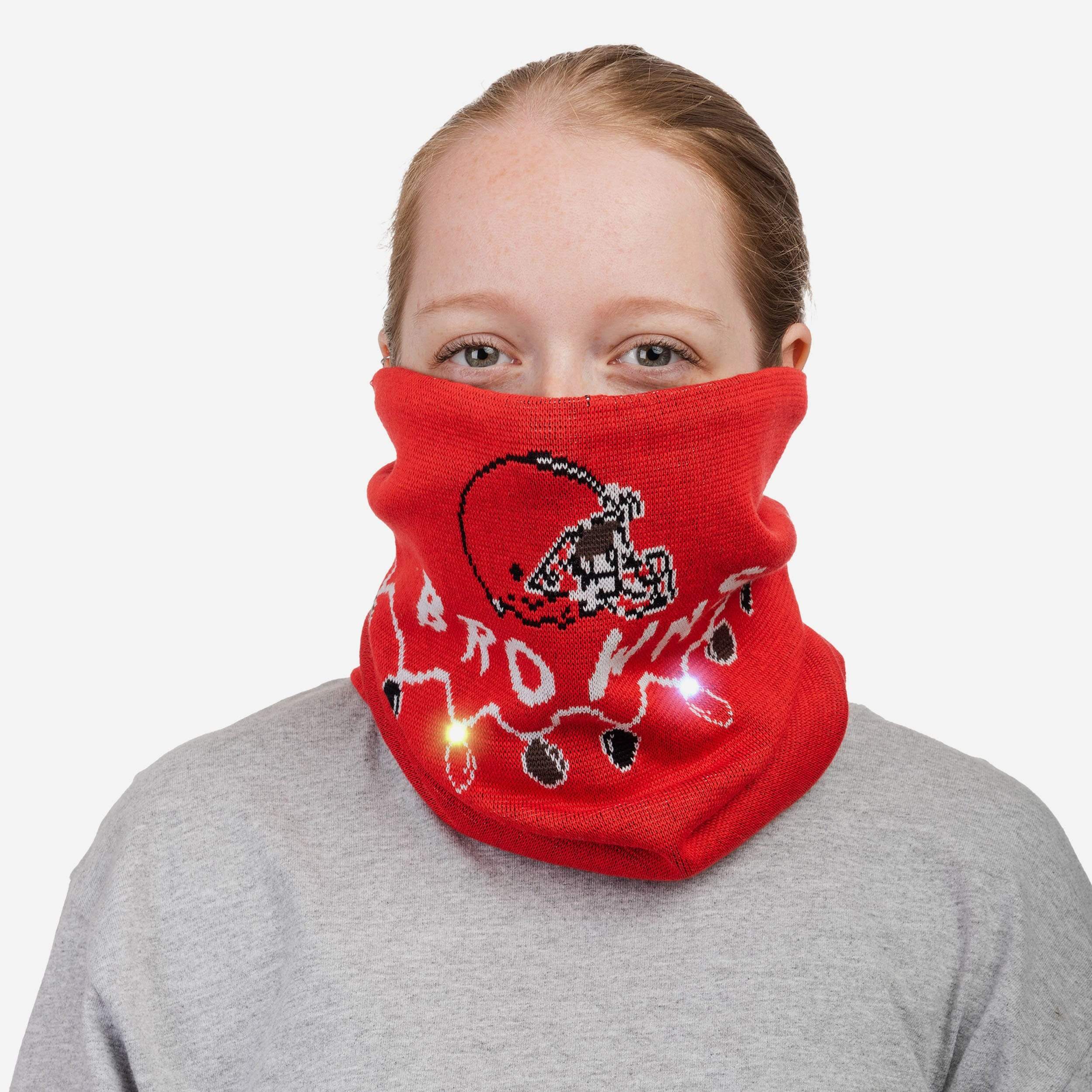 Light Up Cleveland Browns Knit Gaiter Scarf - Show Your Team Spirit!