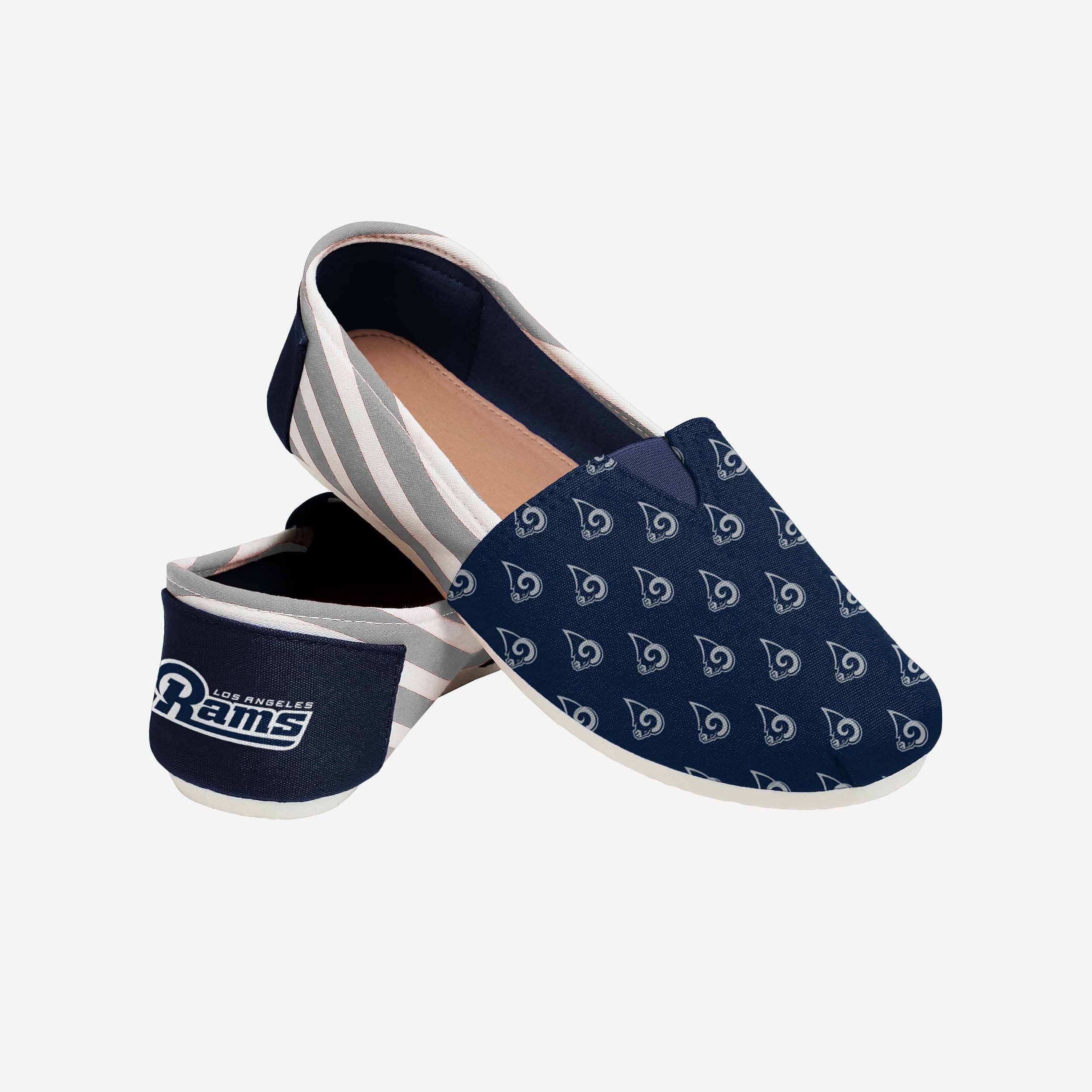 Gorgeous Los Angeles Rams Women's Stripe Canvas Shoes