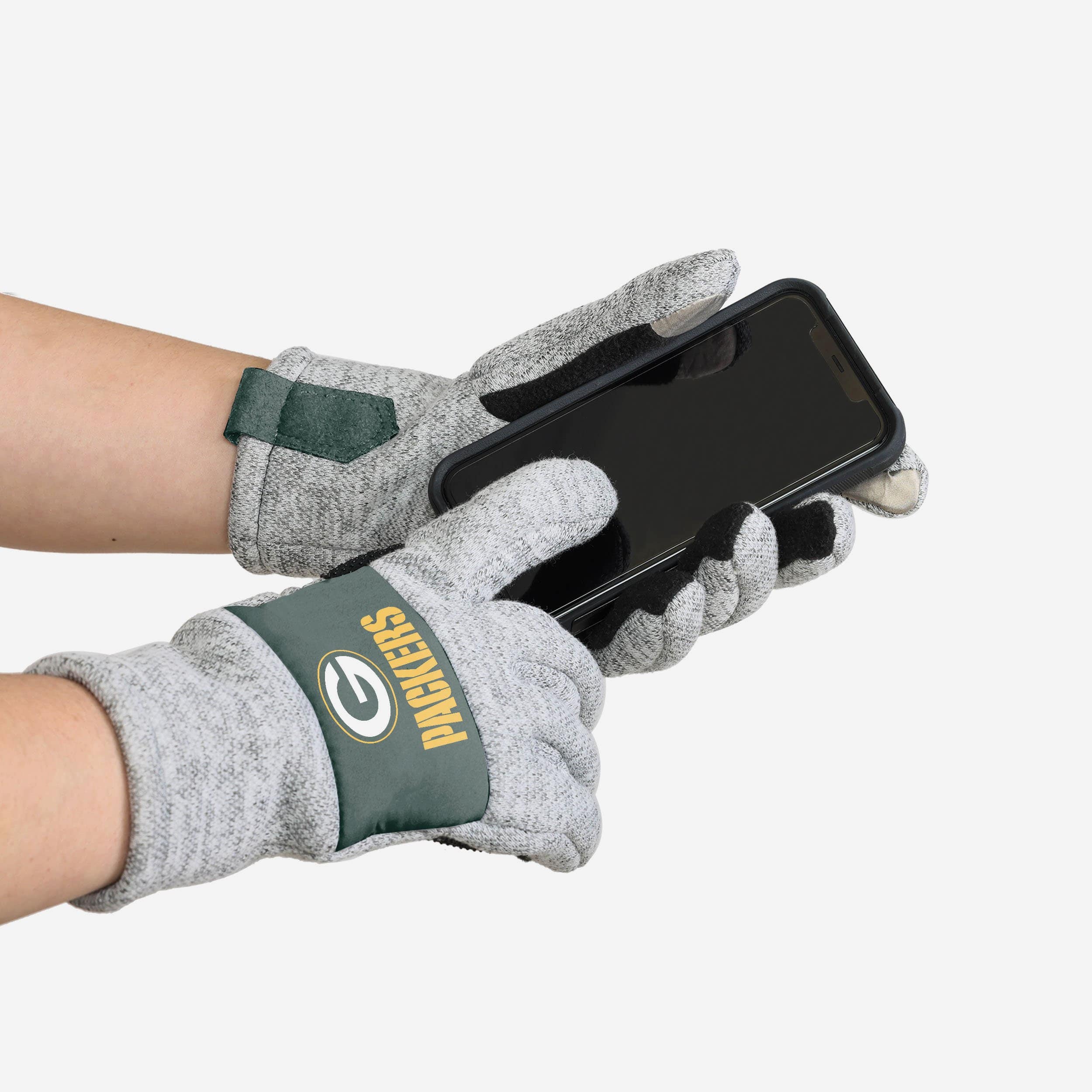 Green Bay Packers Super Cozy Heather Grey Insulated Gloves