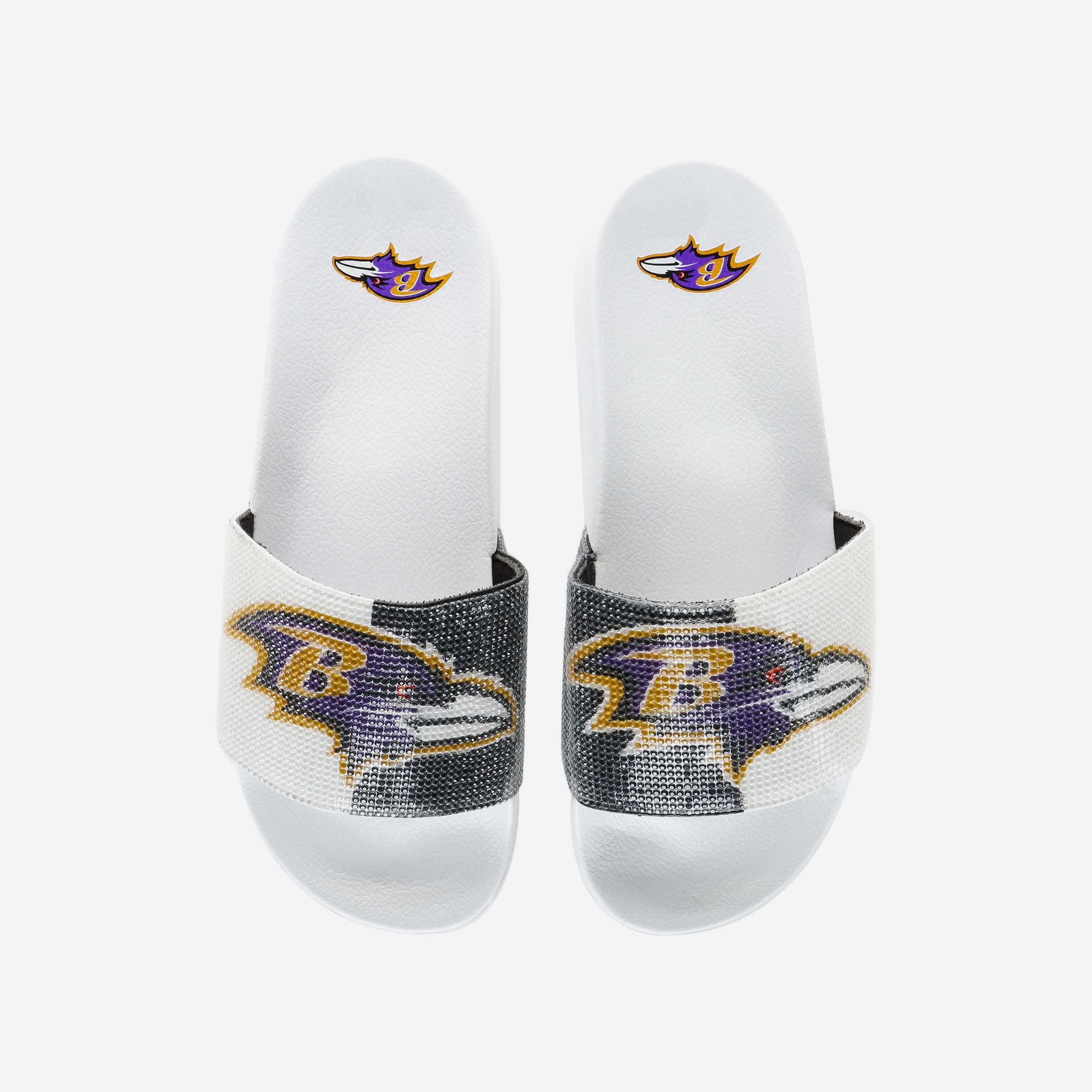 Baltimore Ravens Women's Glamorous Big Logo Shimmer Slides