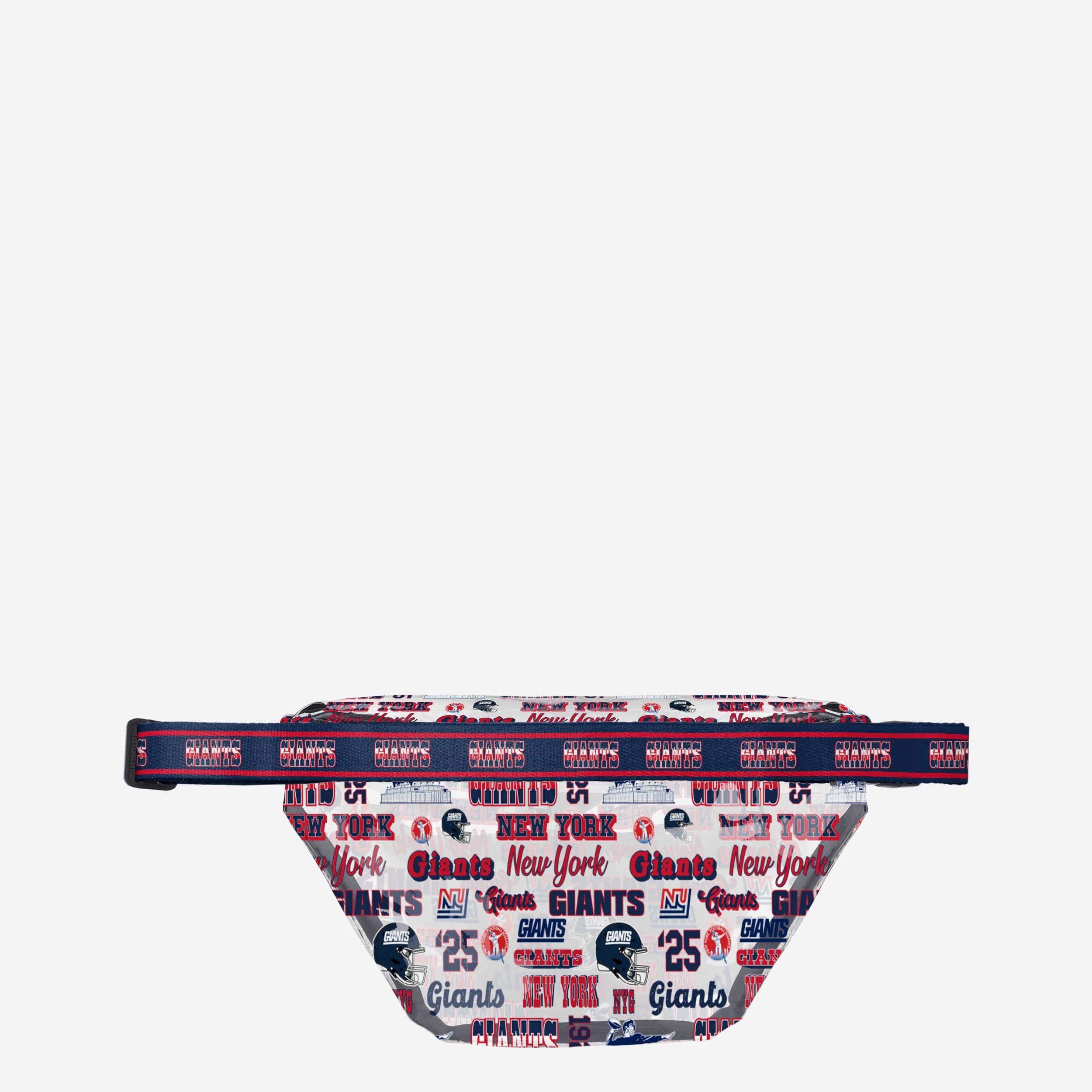 New York Giants Retro Repeat Print Clear Fanny Pack - A Must - Have for Fans!