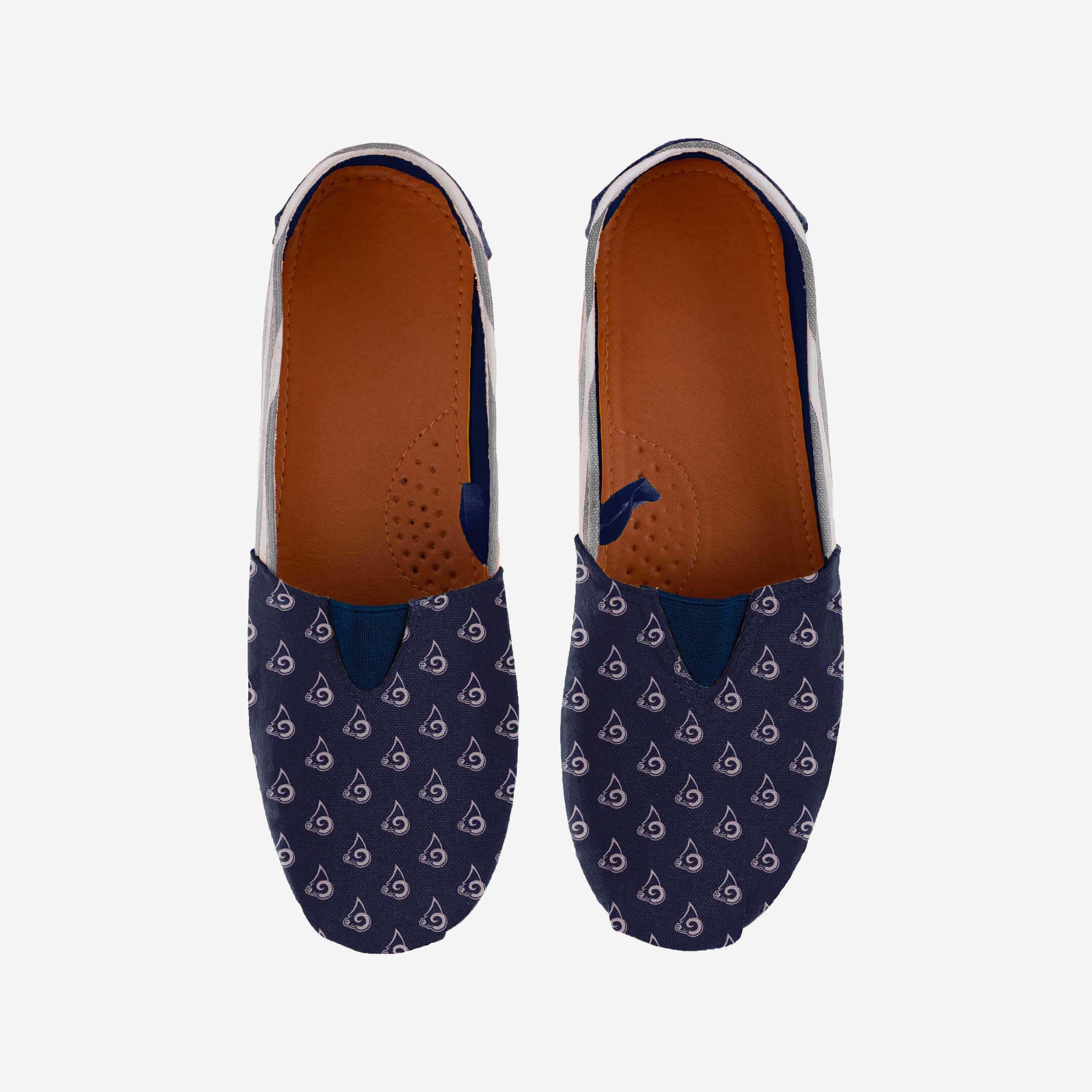Gorgeous Los Angeles Rams Women's Stripe Canvas Shoes
