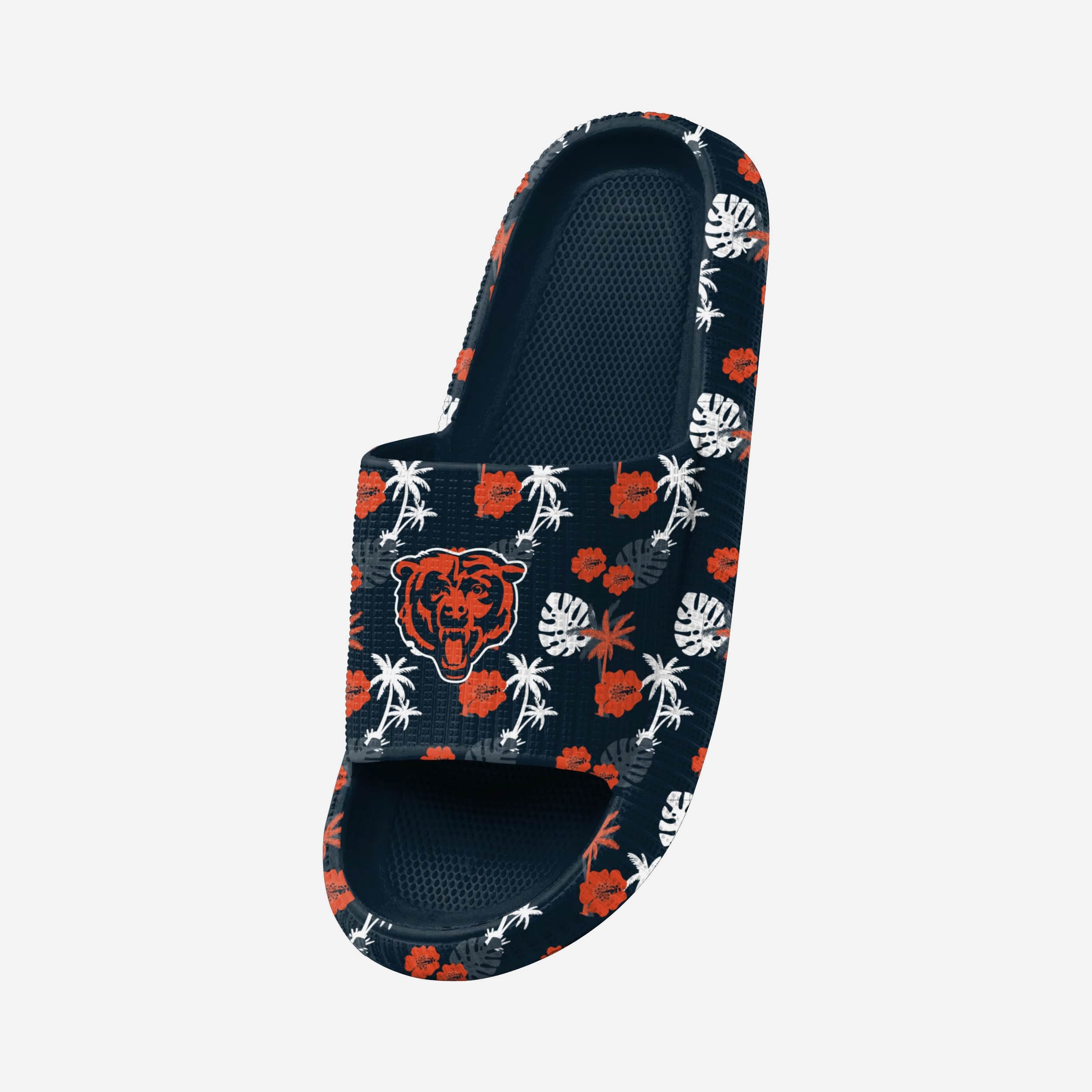 Stylish Chicago Bears Women's Floral Pillow Slides