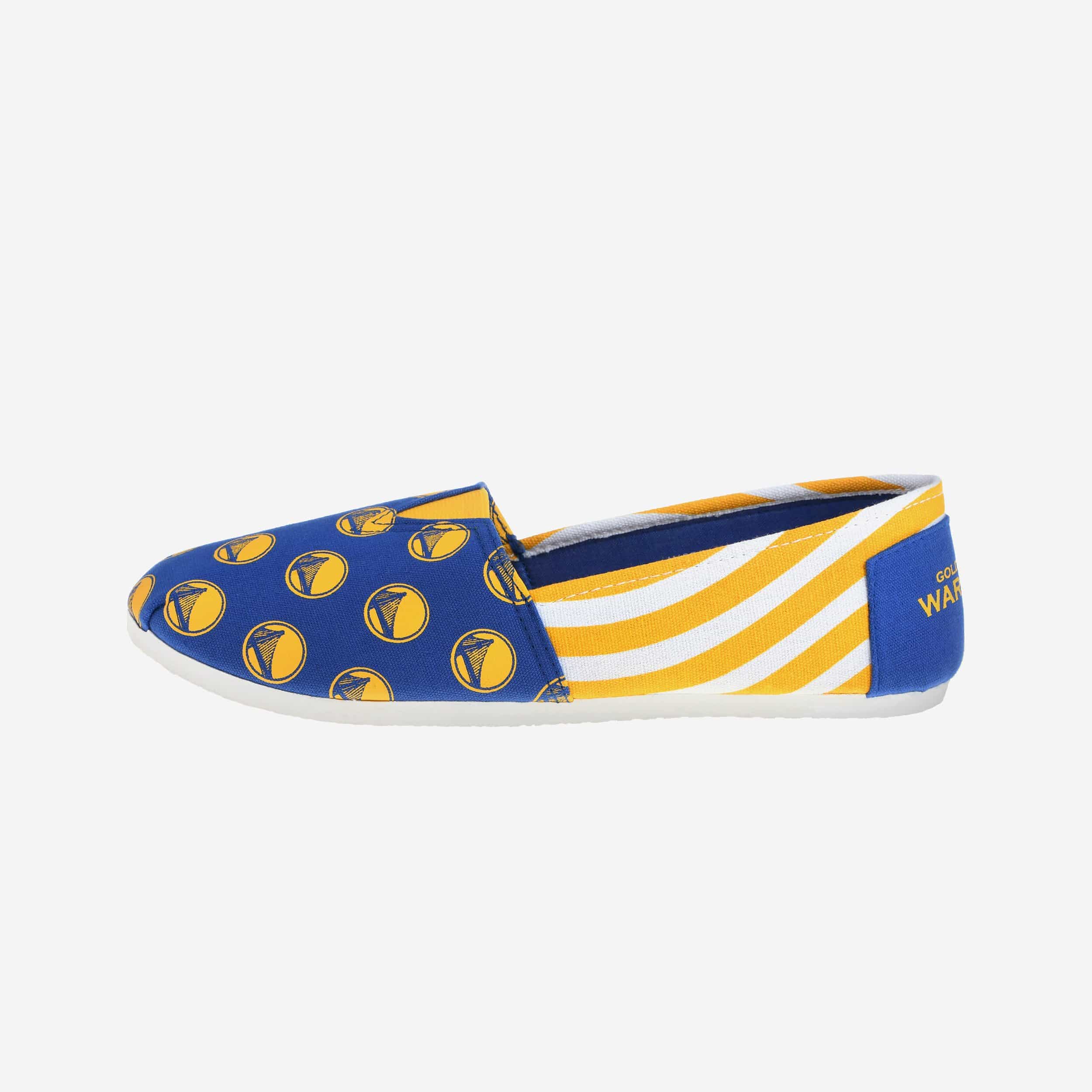 Stylish Golden State Warriors Women's Stripe Canvas Shoes