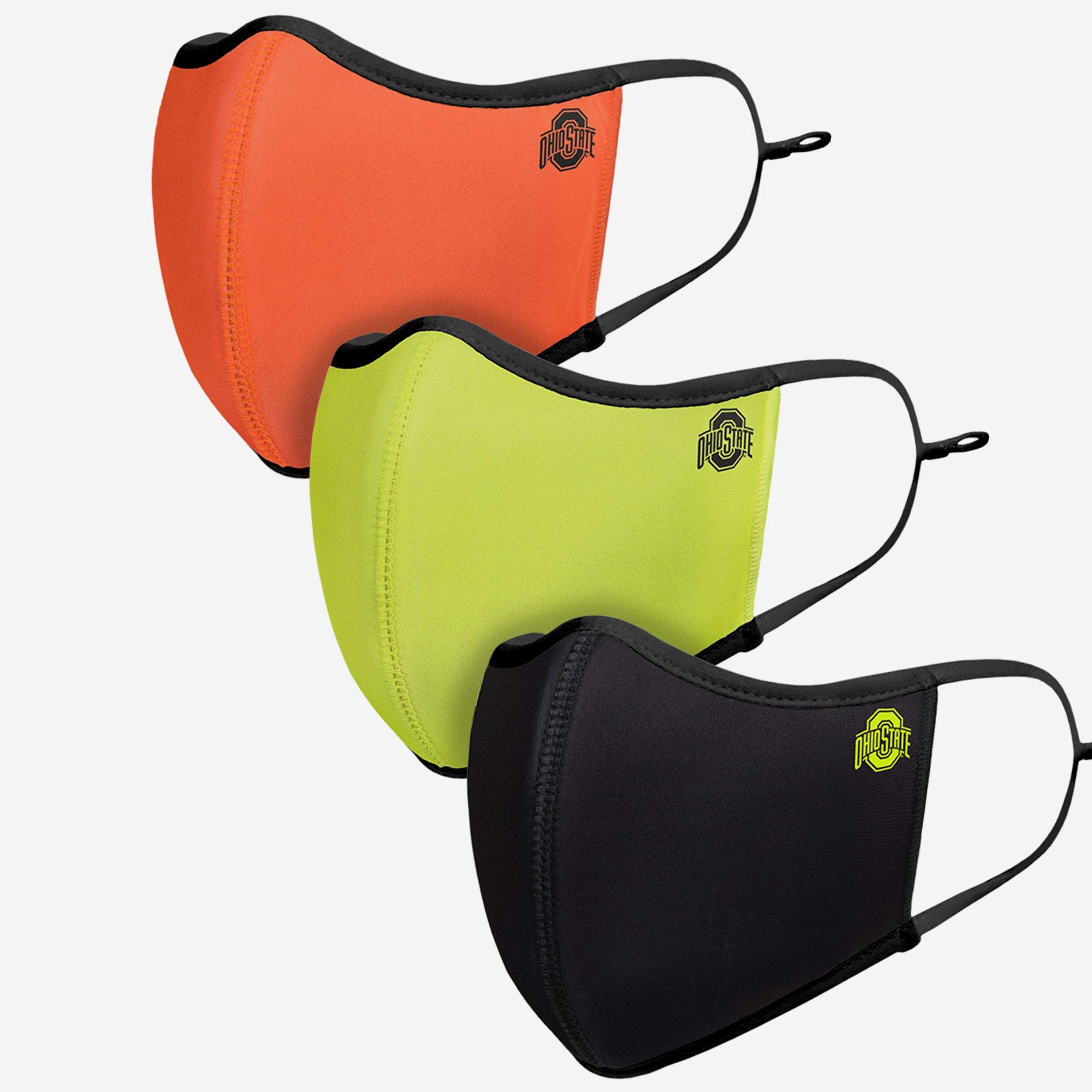 Ohio State Buckeyes Highlights 3-Pack Sports Face Covers - Show Your Team Spirit!