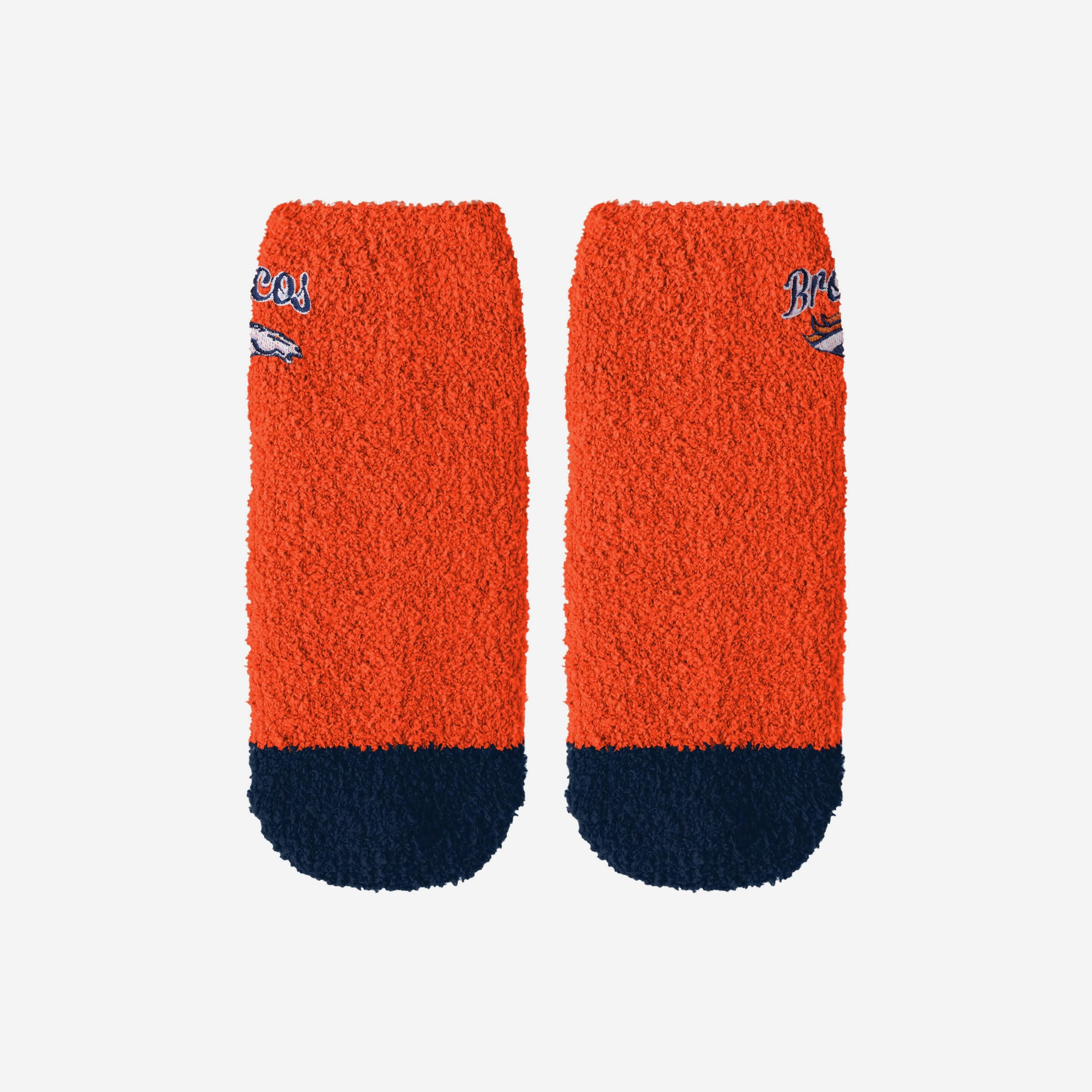 Denver Broncos Women's 2-Pack Fuzzy Script Logo Ankle Socks - Double the Team Spirit!