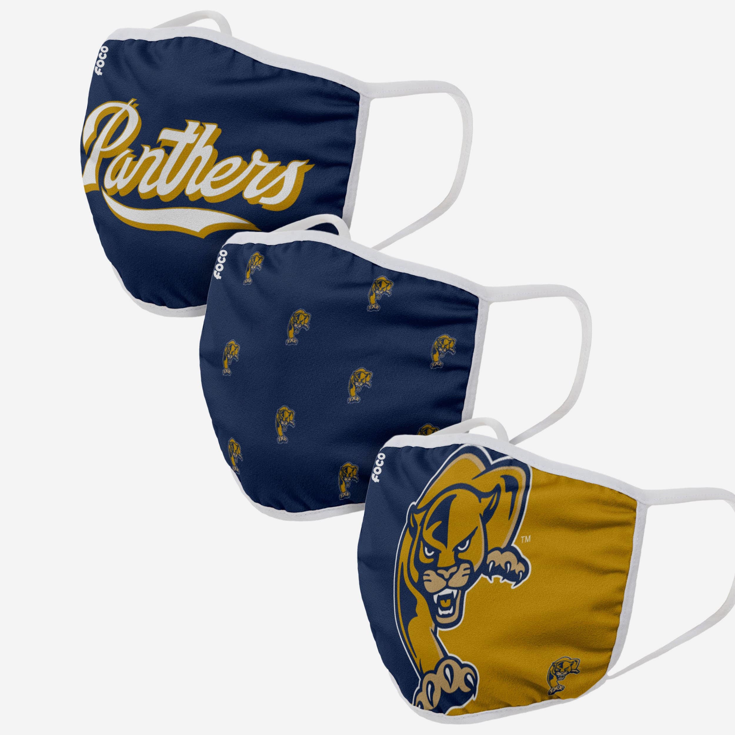 Florida International Panthers 3-Pack Fashion Face Covers - Show Your Team Spirit!