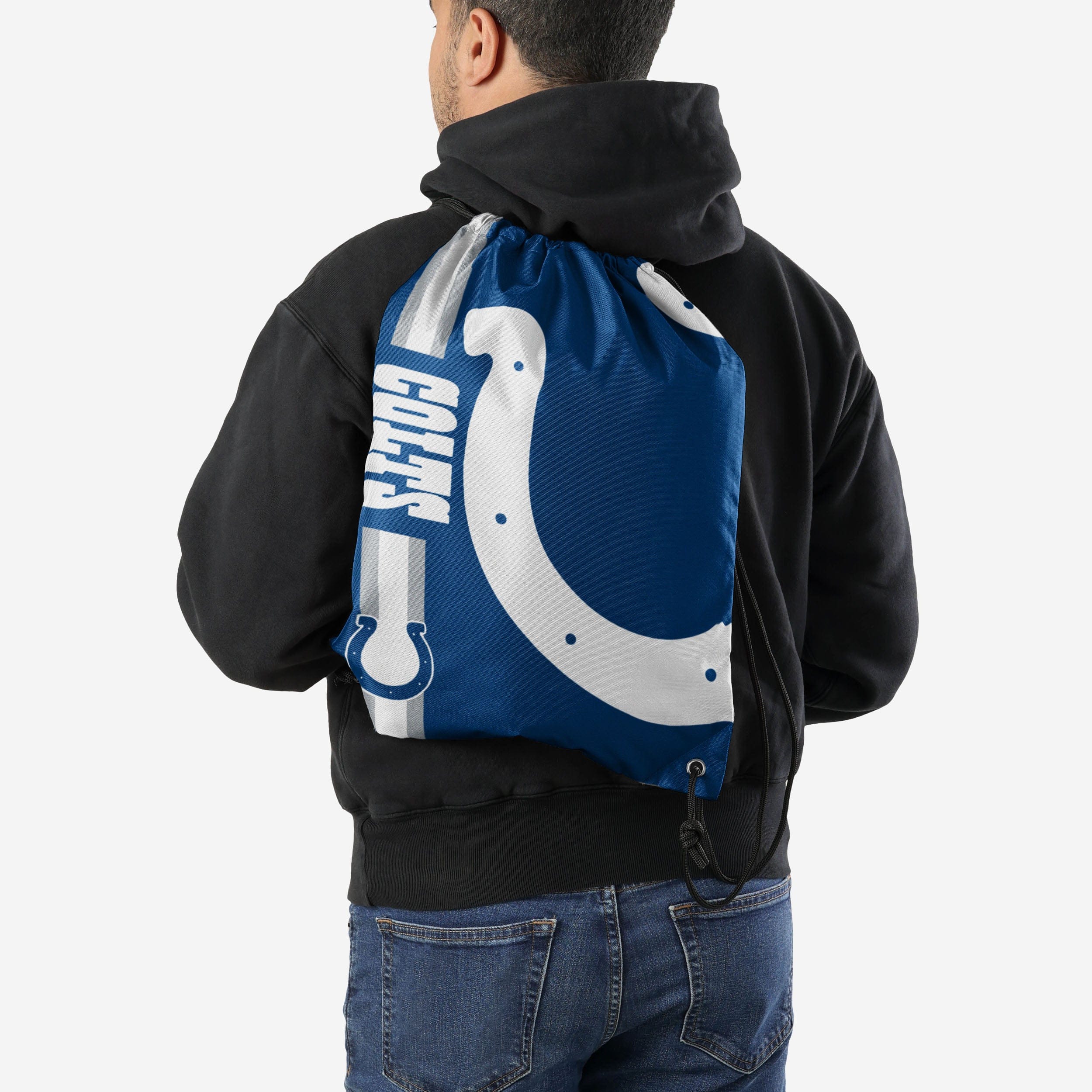 Exciting Indianapolis Colts Big Logo Drawstring Backpack - Show Your Team Pride!