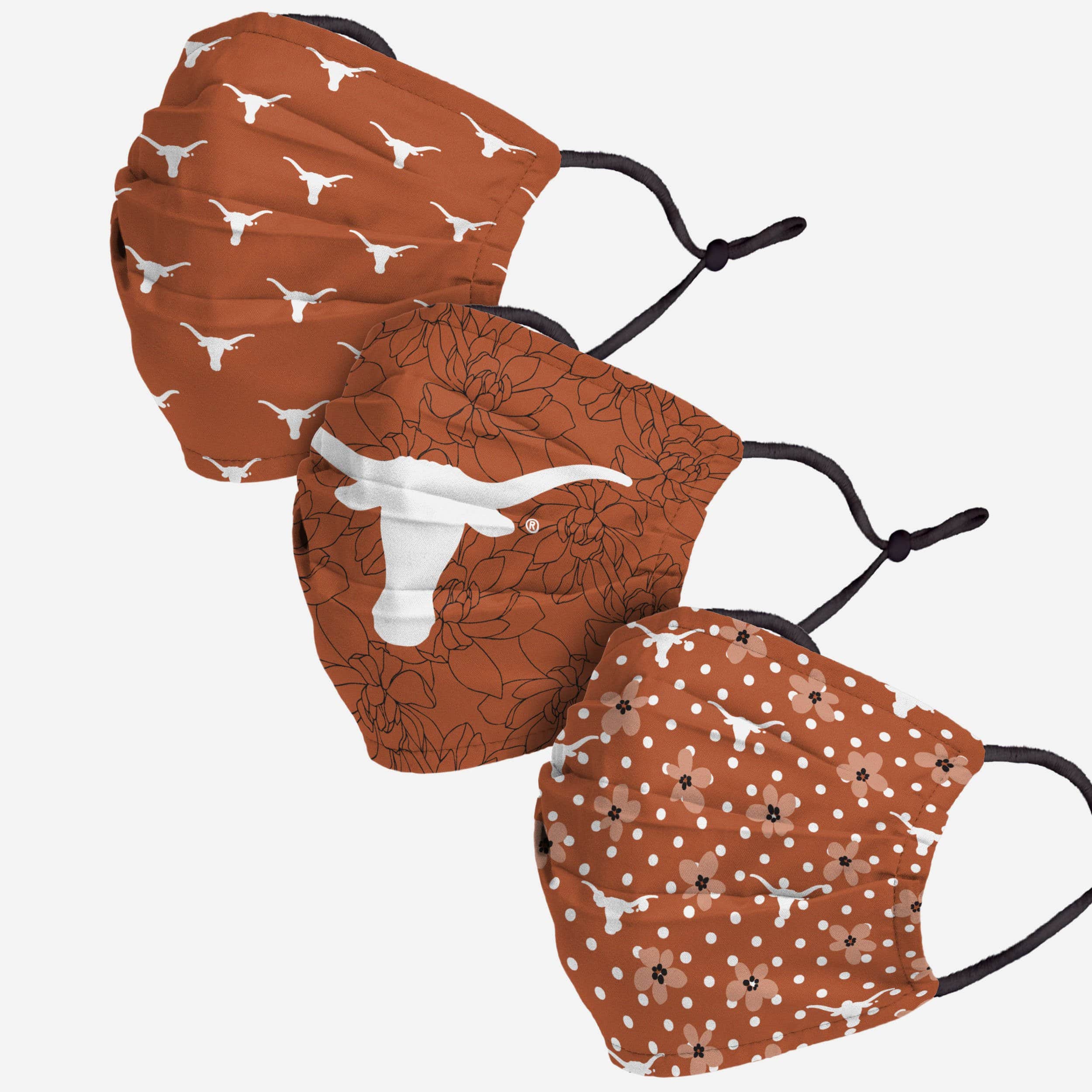 Texas Longhorns Gameday Gardener 3-Pack Stylish Face Covers