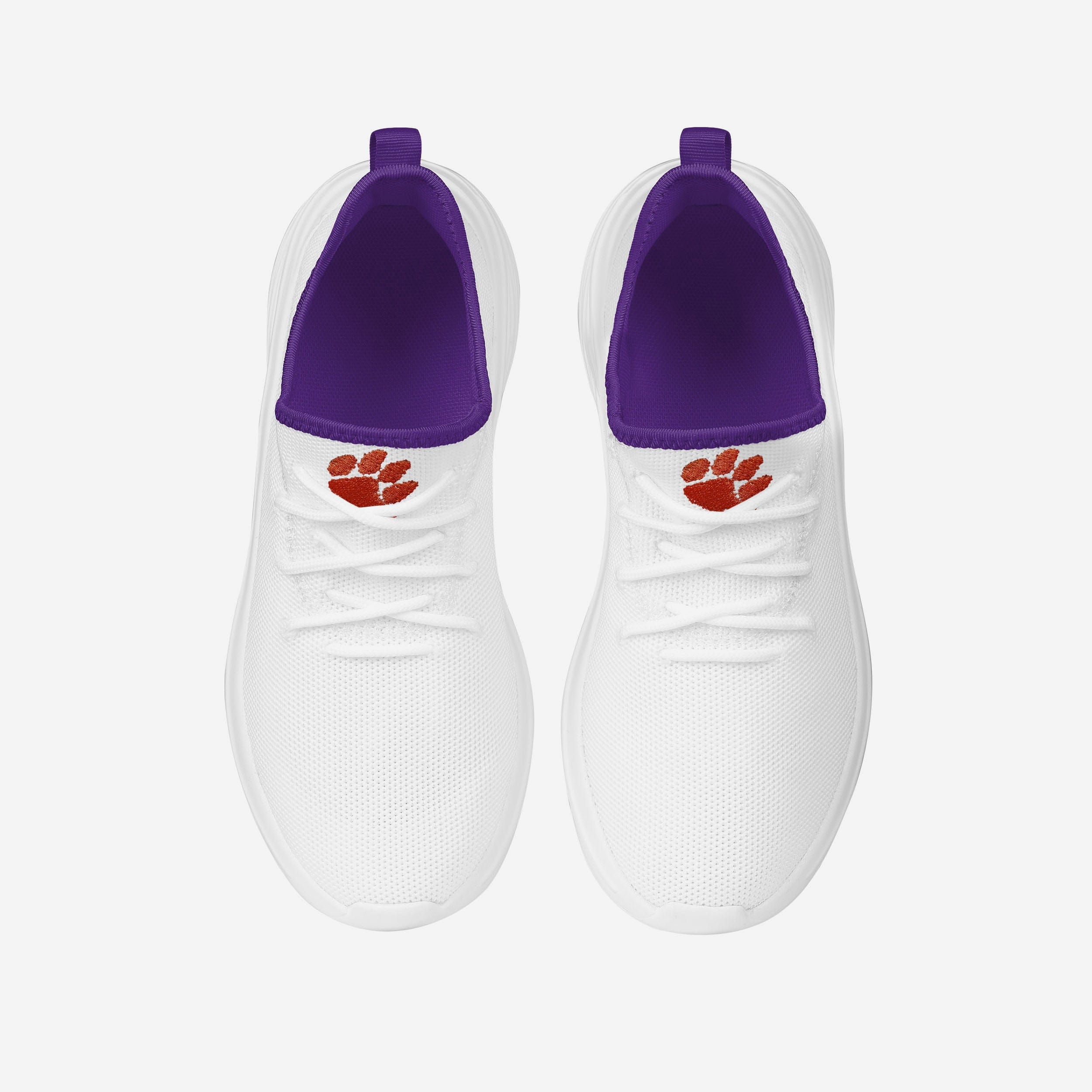 Clemson Tigers Women's Stunning White Midsole Sneakers