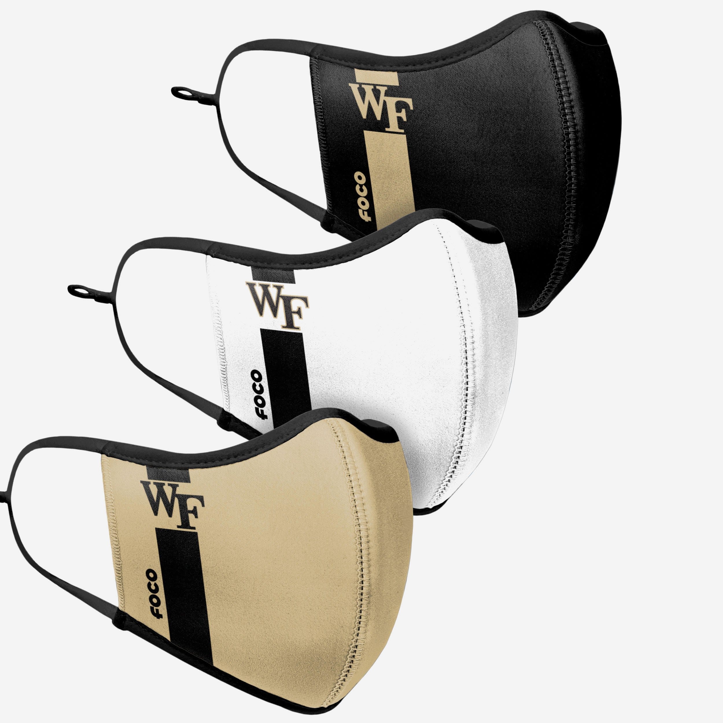 Wake Forest Demon Deacons 3-Pack Sports Face Covers - Show Your Team Spirit!