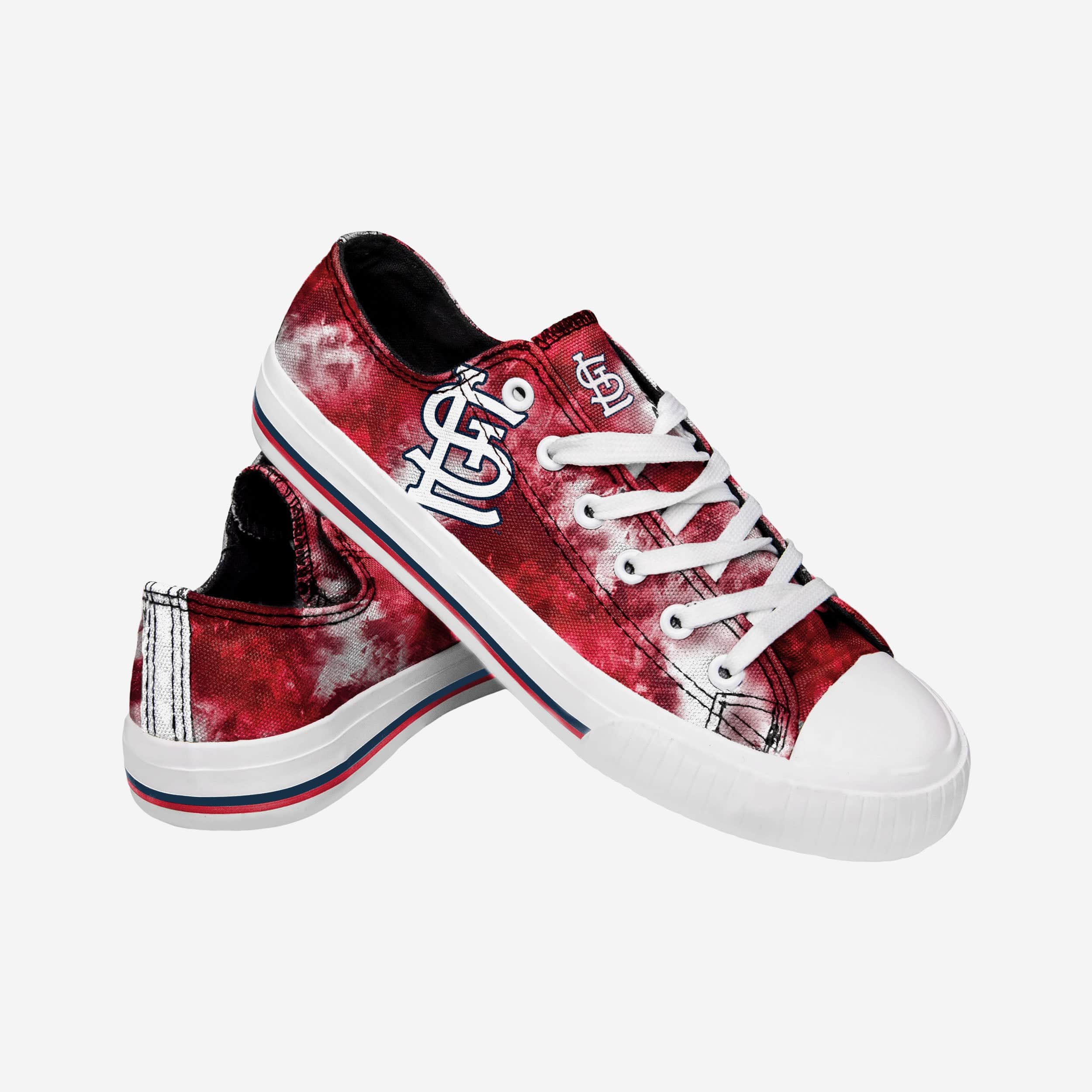 Groovy St Louis Cardinals Women's Low Top Tie-Dye Canvas Shoes