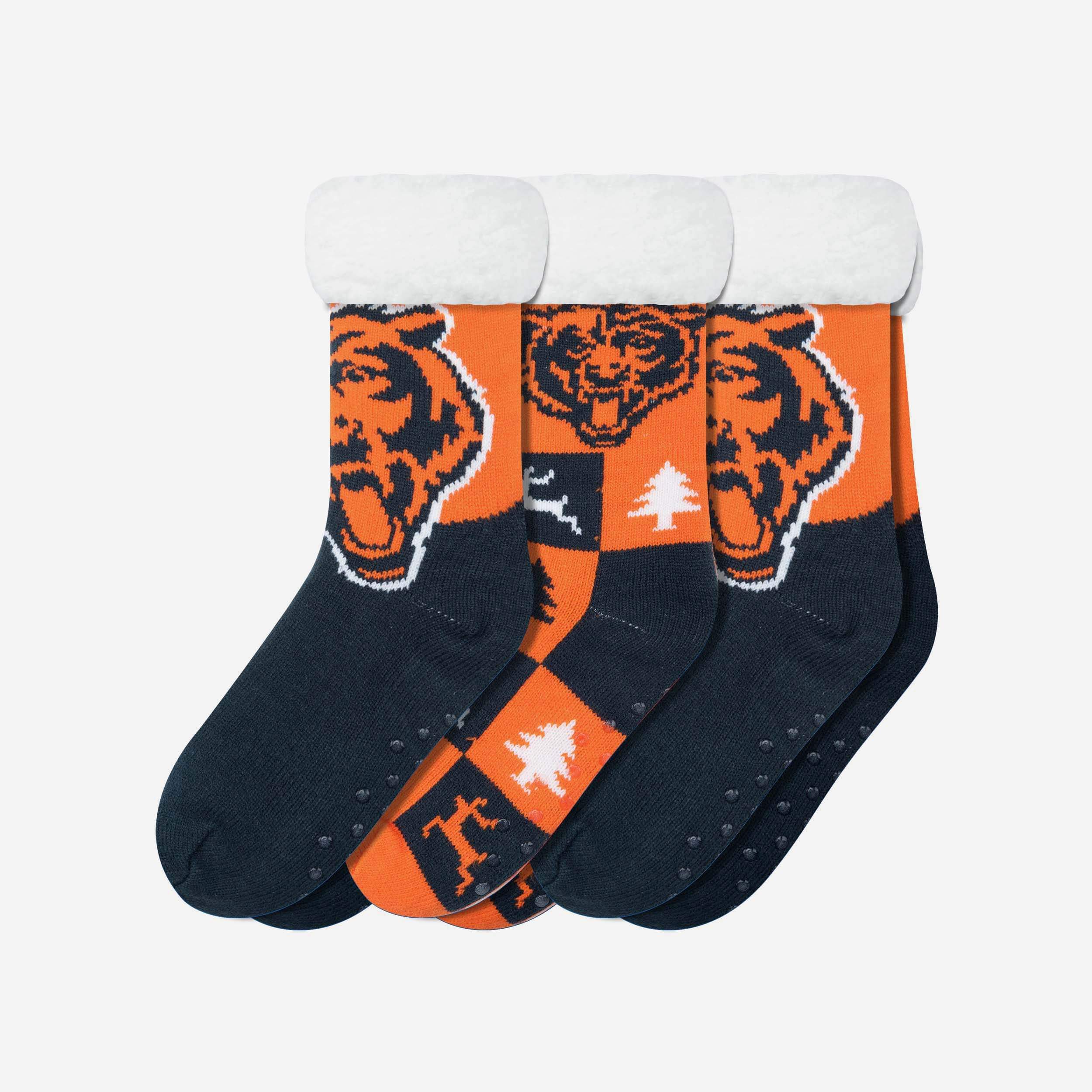 Hot Must-Have! Chicago Bears Women's 3-Pack Fan Footy Slipper Socks