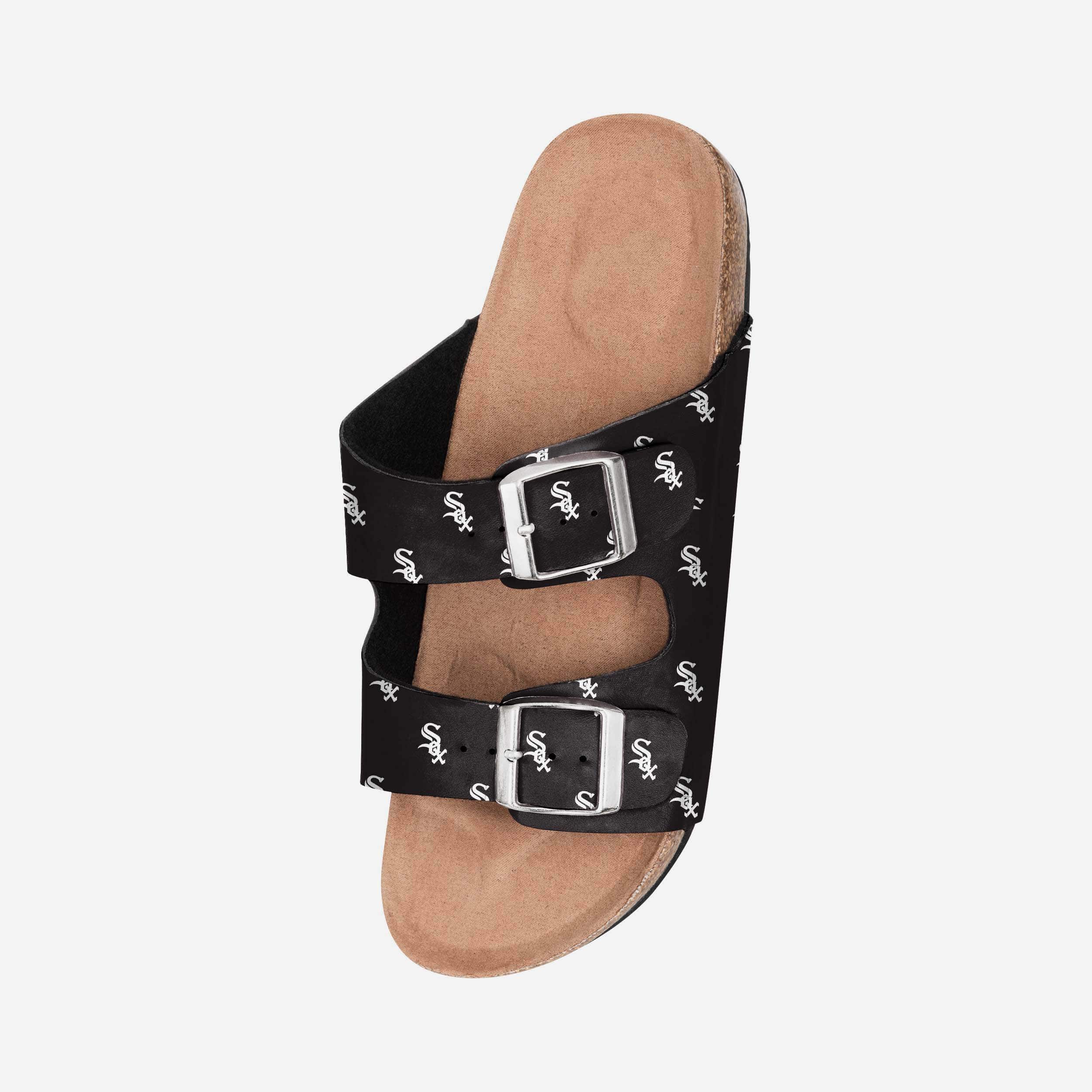 Chicago White Sox Women's Stylish Team Logo Double Buckle Sandals