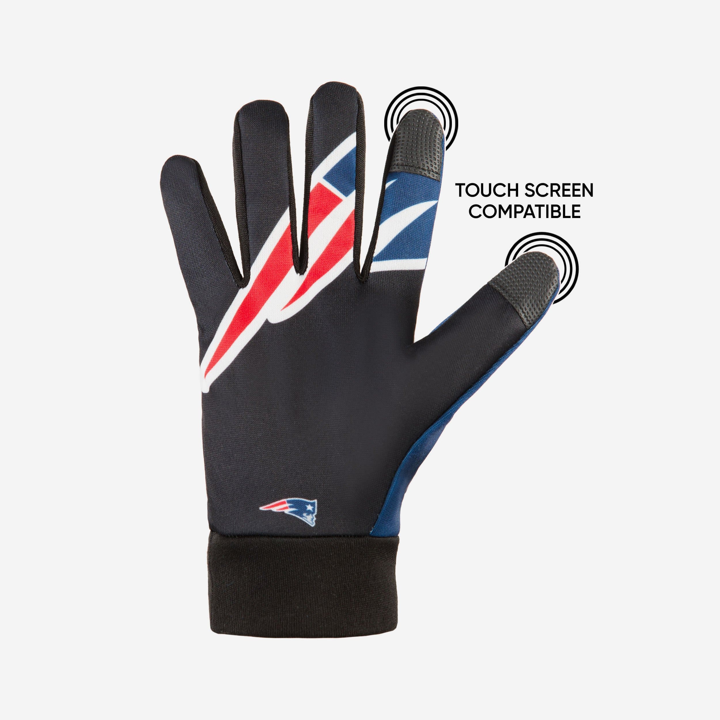 New England Patriots Texting Gloves with Palm Logos