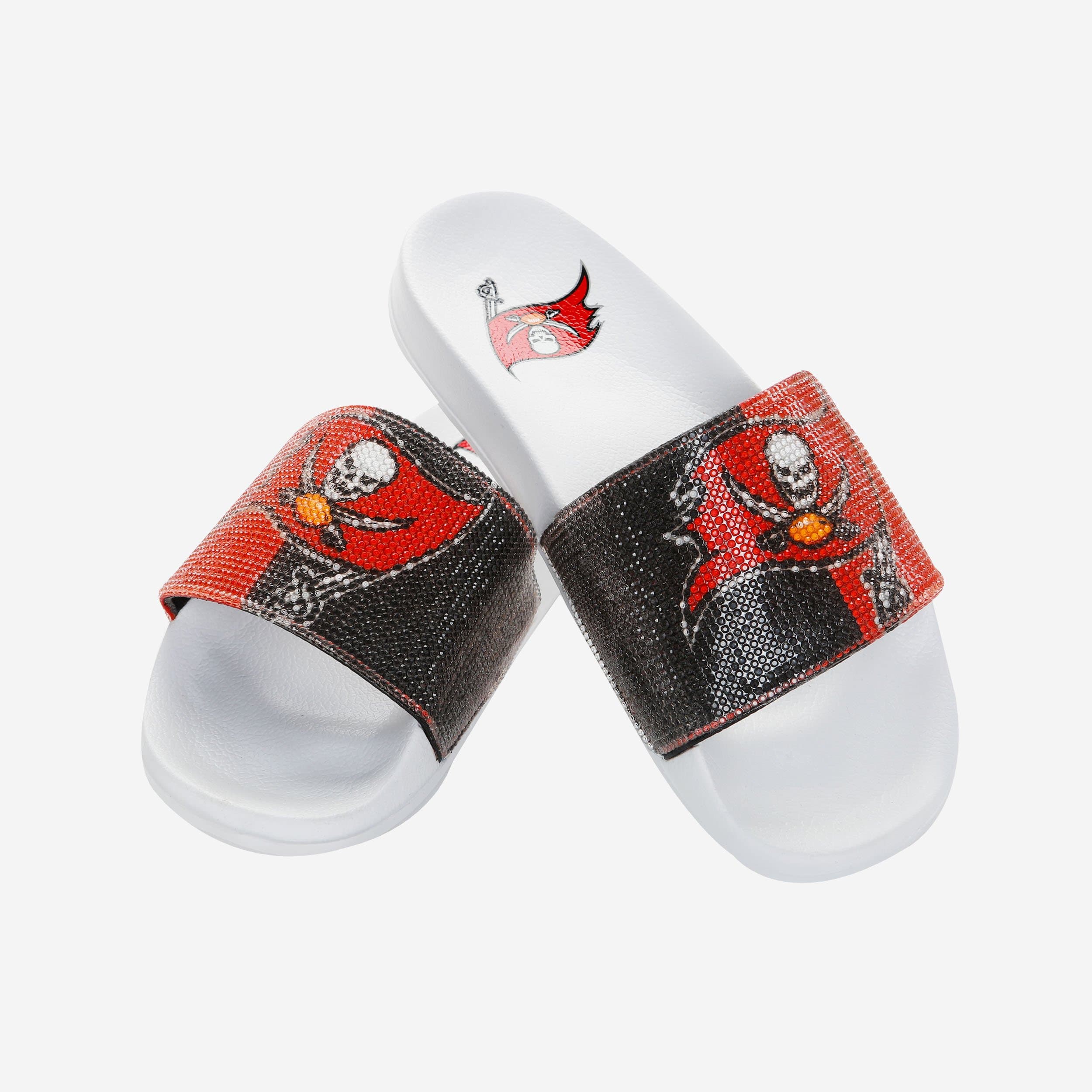 Glamorous Tampa Bay Buccaneers Women's Big Logo Shimmer Slides
