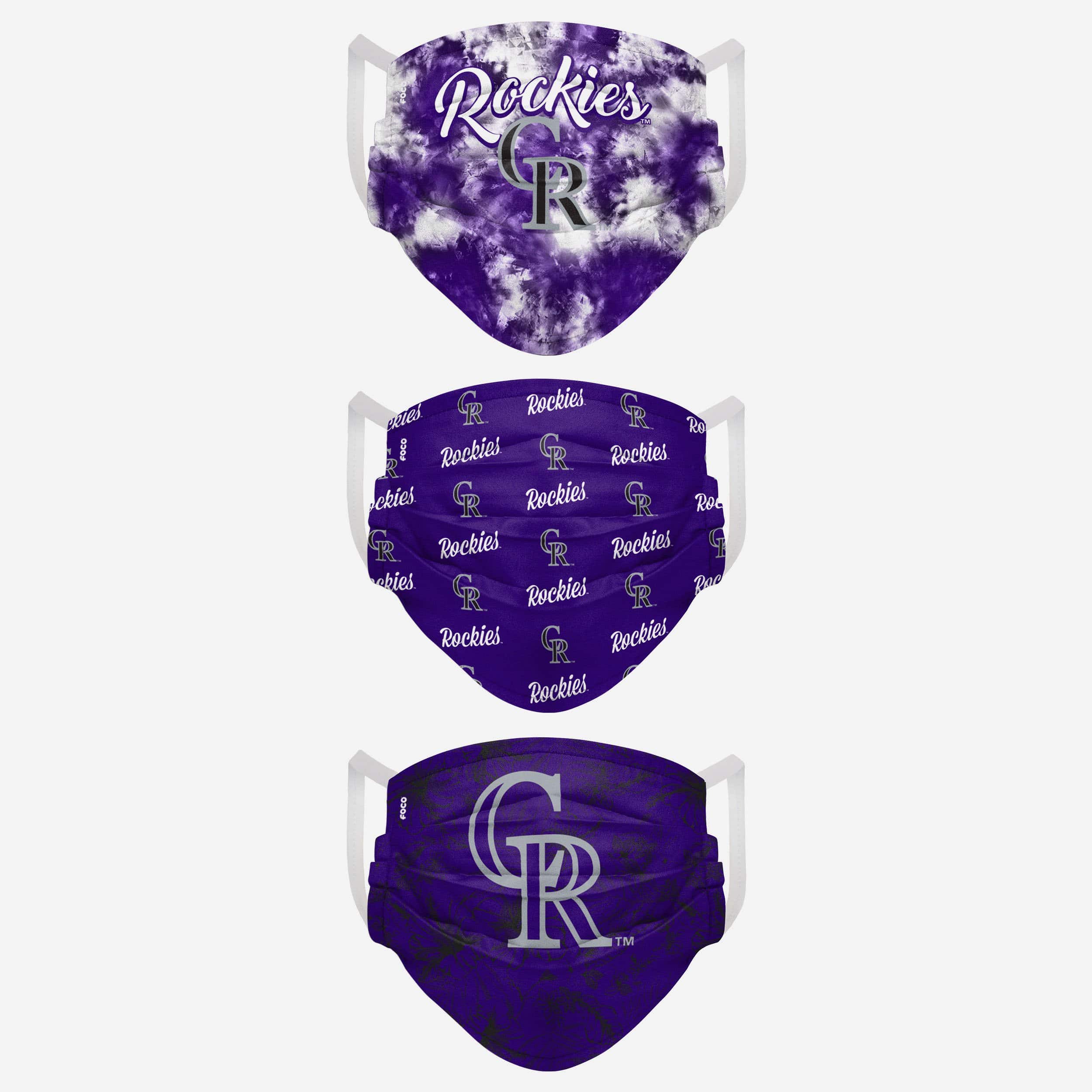Colorado Rockies Women's Matchday 3-Pack Face Cover - Represent Your Team in Style!