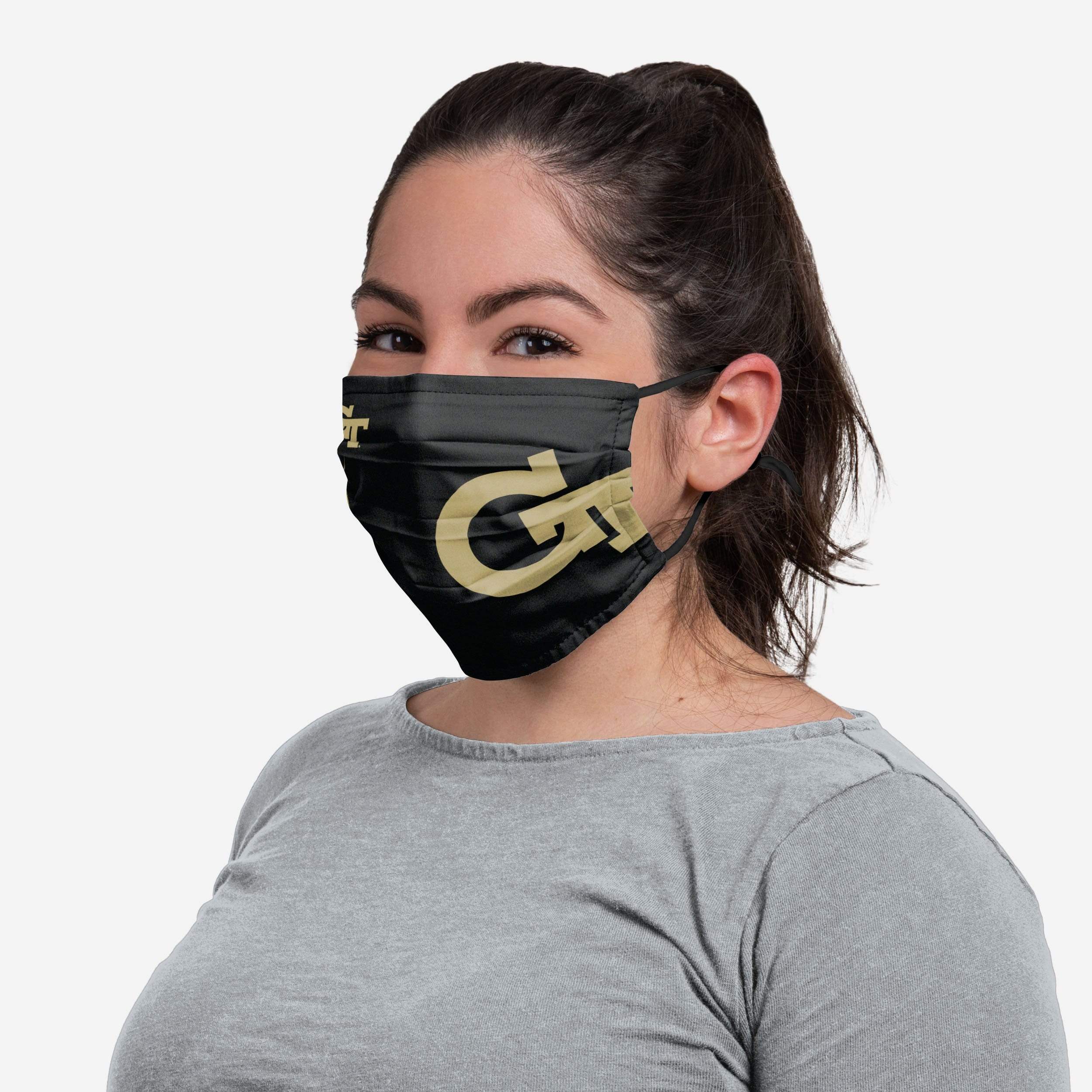 Georgia Tech Yellow Jackets On-Field Sideline Logo Black Face Cover - Represent Your Team in Style!
