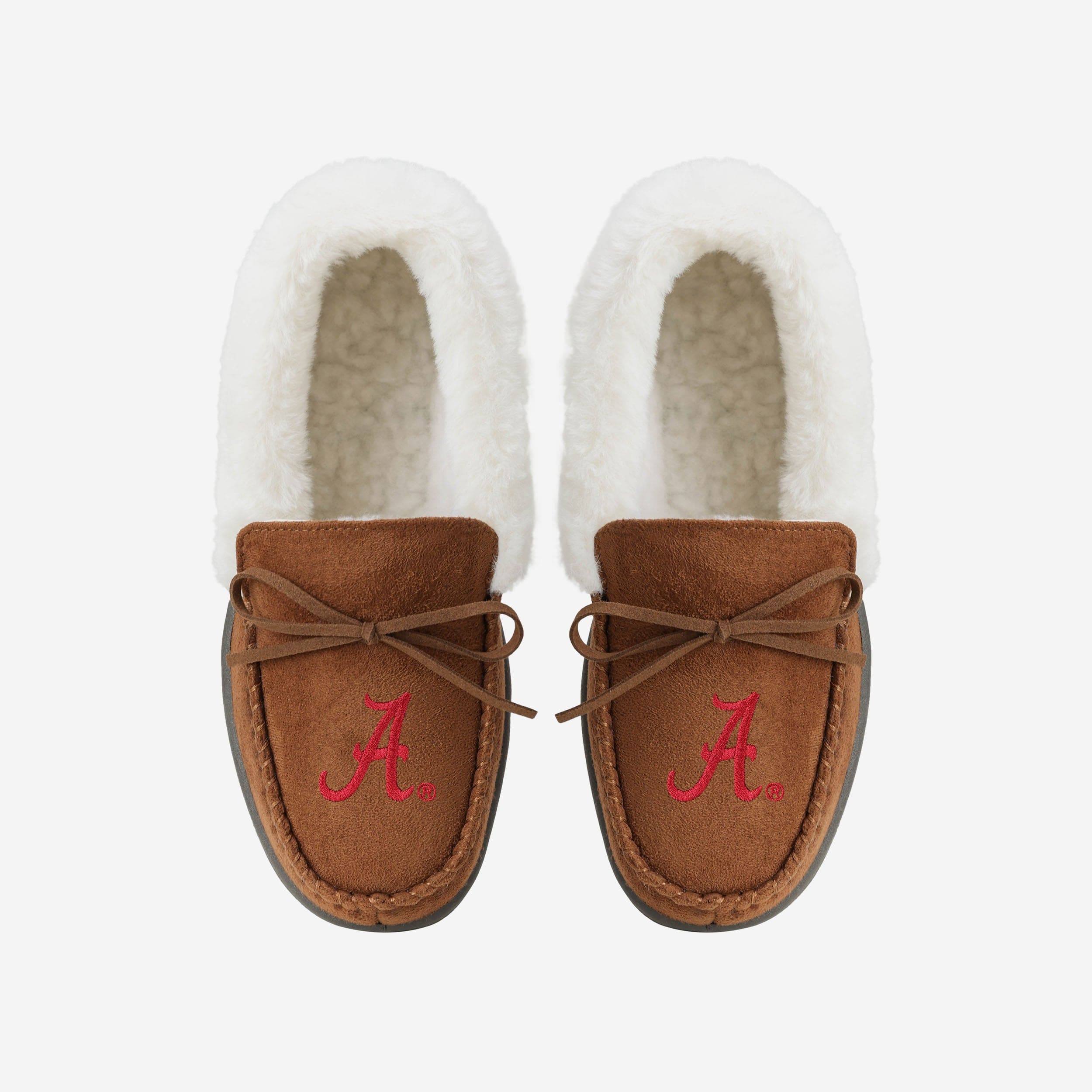 Alabama Crimson Tide Women's Stylish Tan Moccasin Slippers
