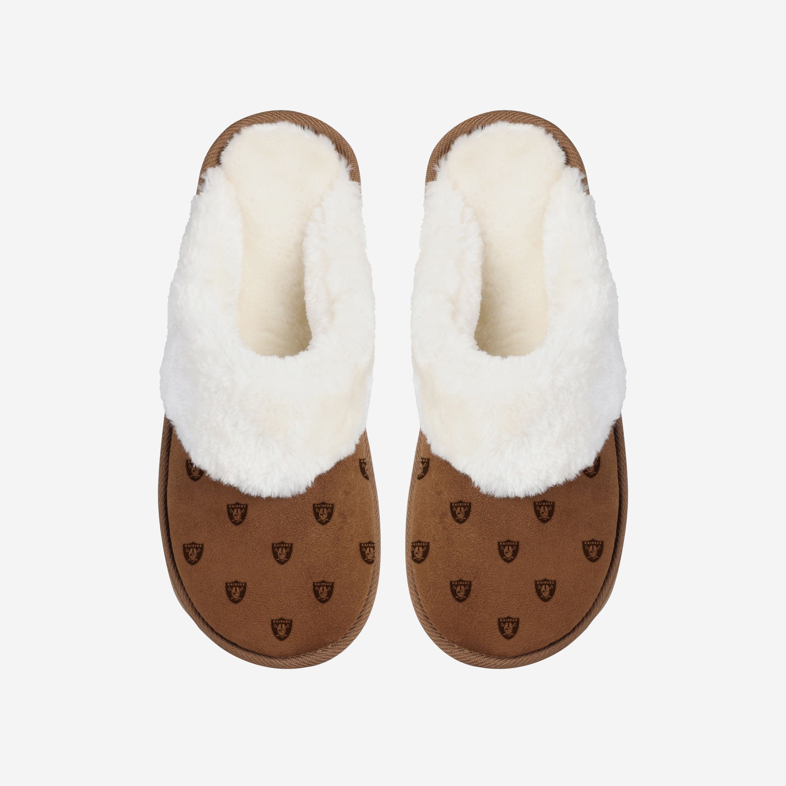 Las Vegas Raiders Women's Stylish Repeat Logo Moccasin Slippers - Show Your Team Spirit!