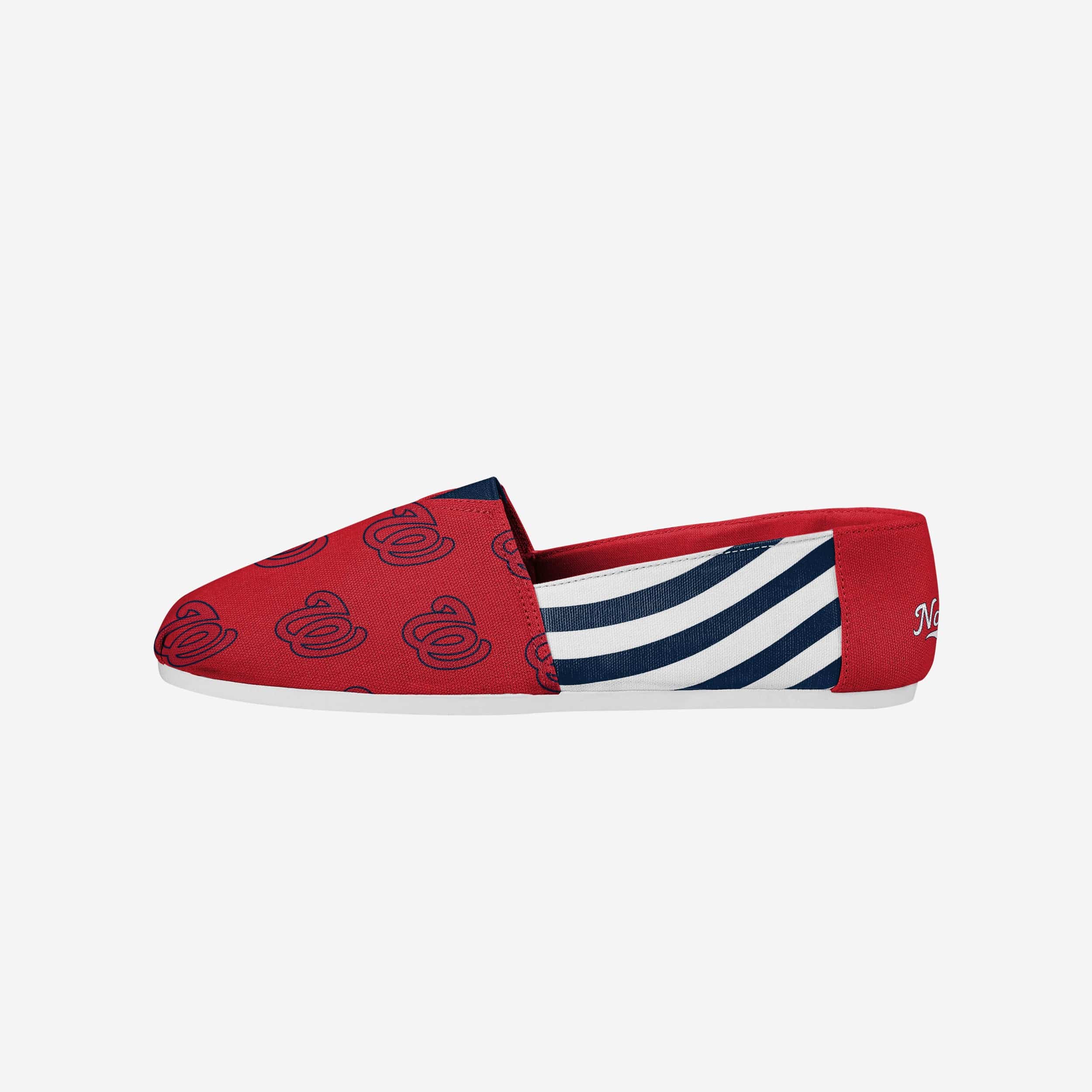 Washington Nationals Stylish Women's Stripe Canvas Shoes - Show Your Team Spirit!