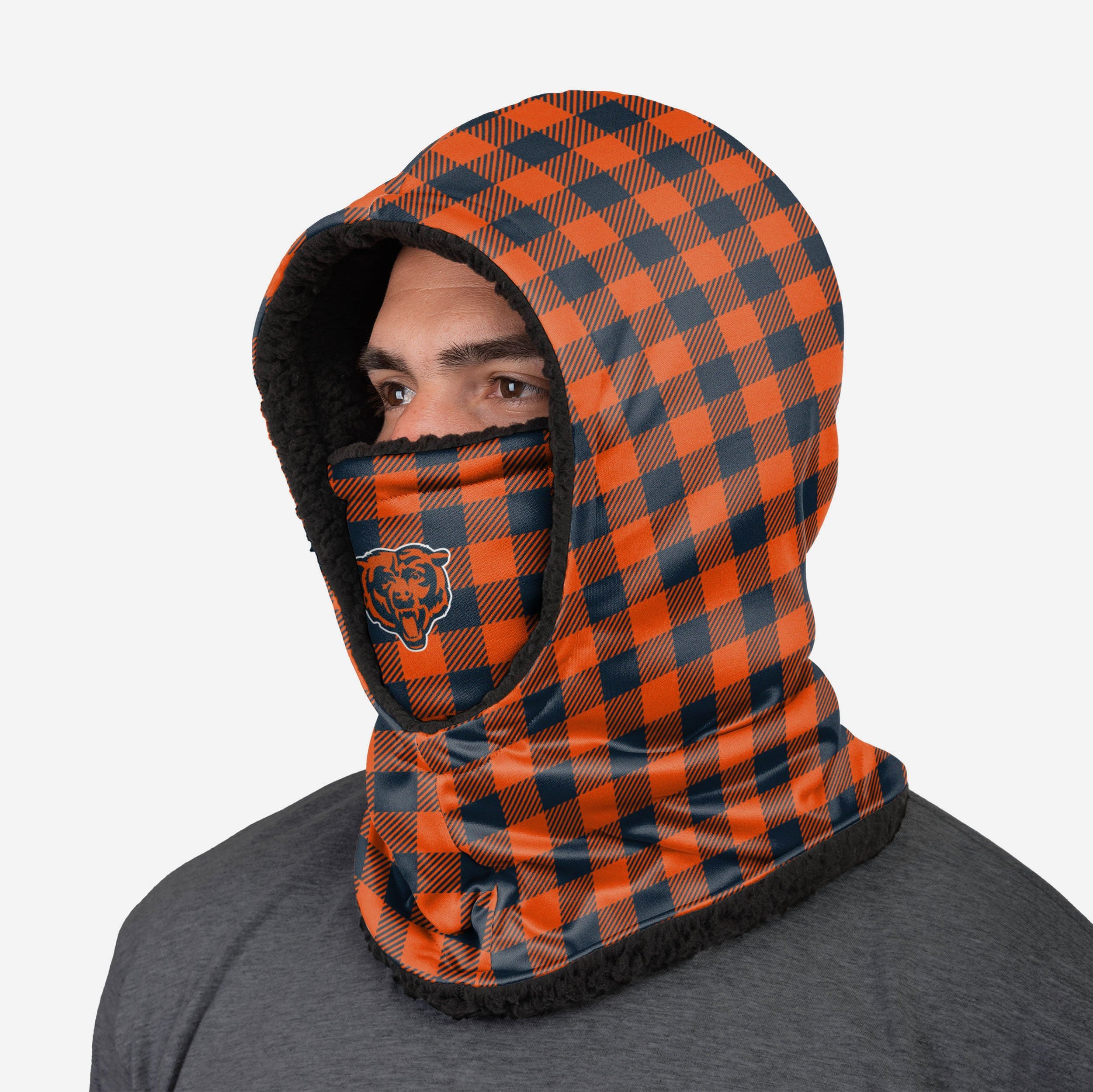 Chicago Bears Plaid Hooded Gaiter - Fashionable & Functional