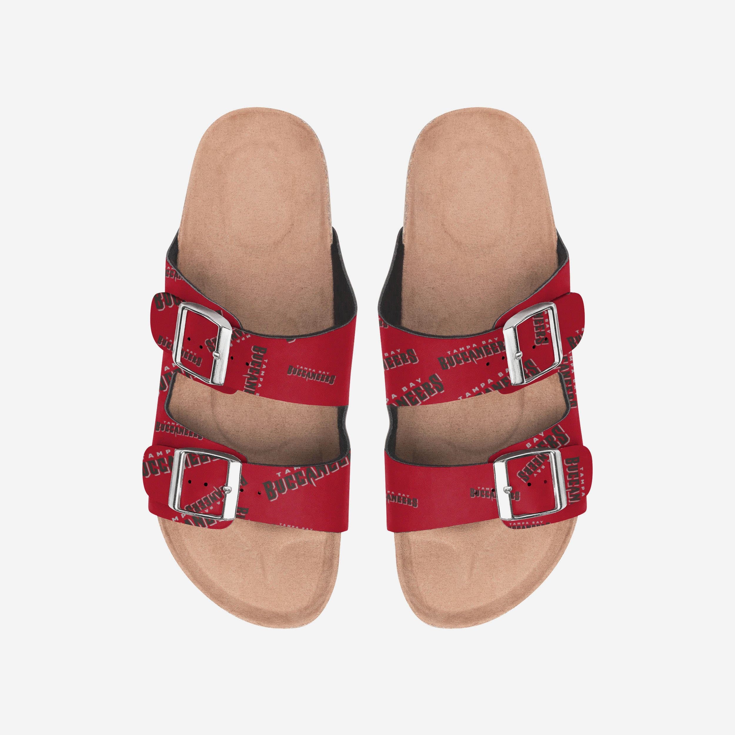 Tampa Bay Buccaneers Women's Stylish Mini Print Double Buckle Sandals