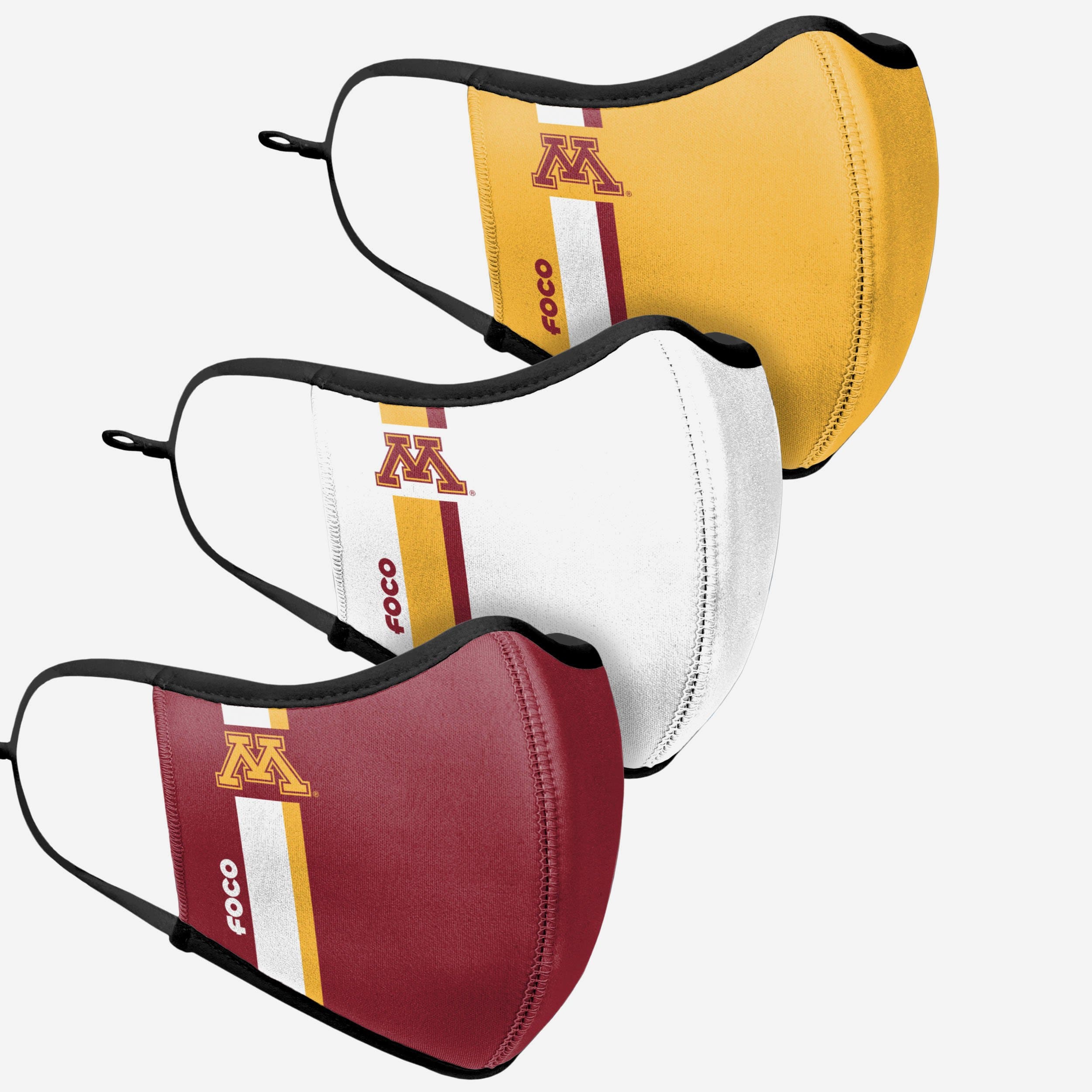 Minnesota Golden Gophers Sports 3-Pack Face Cover - Show Your Team Spirit!