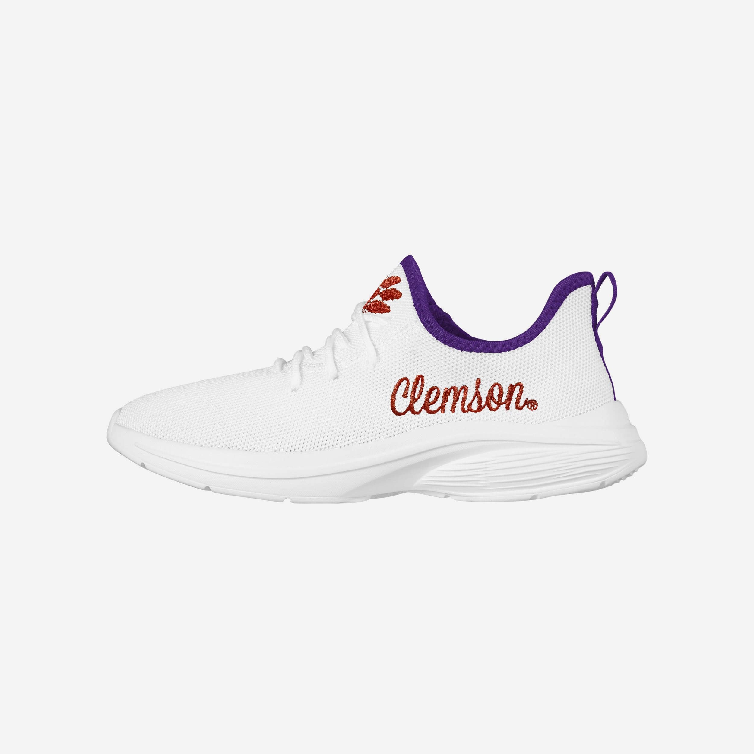 Clemson Tigers Women's Stunning White Midsole Sneakers