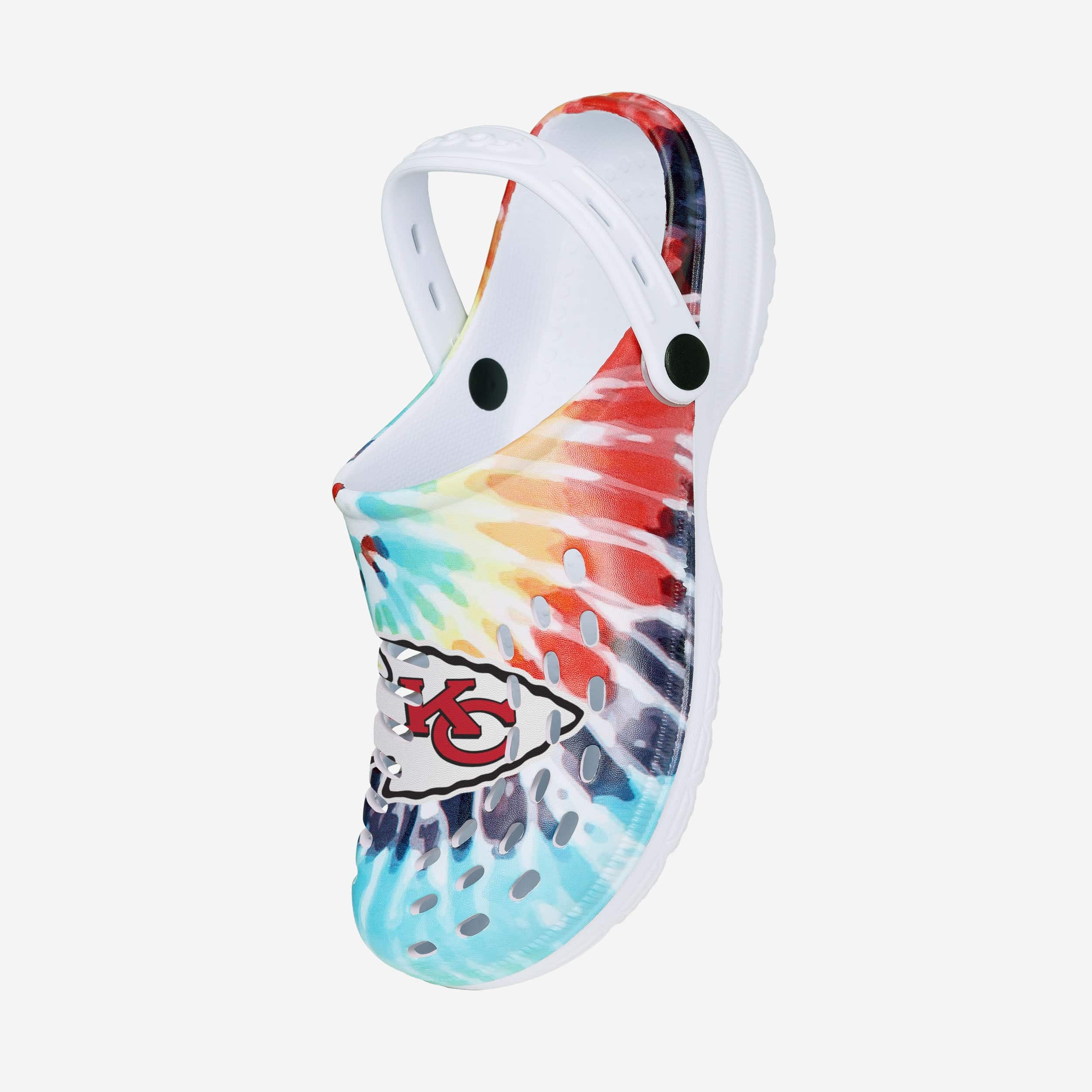 Kansas City Chiefs Stylish Women's Tie - Dye Clogs with Straps