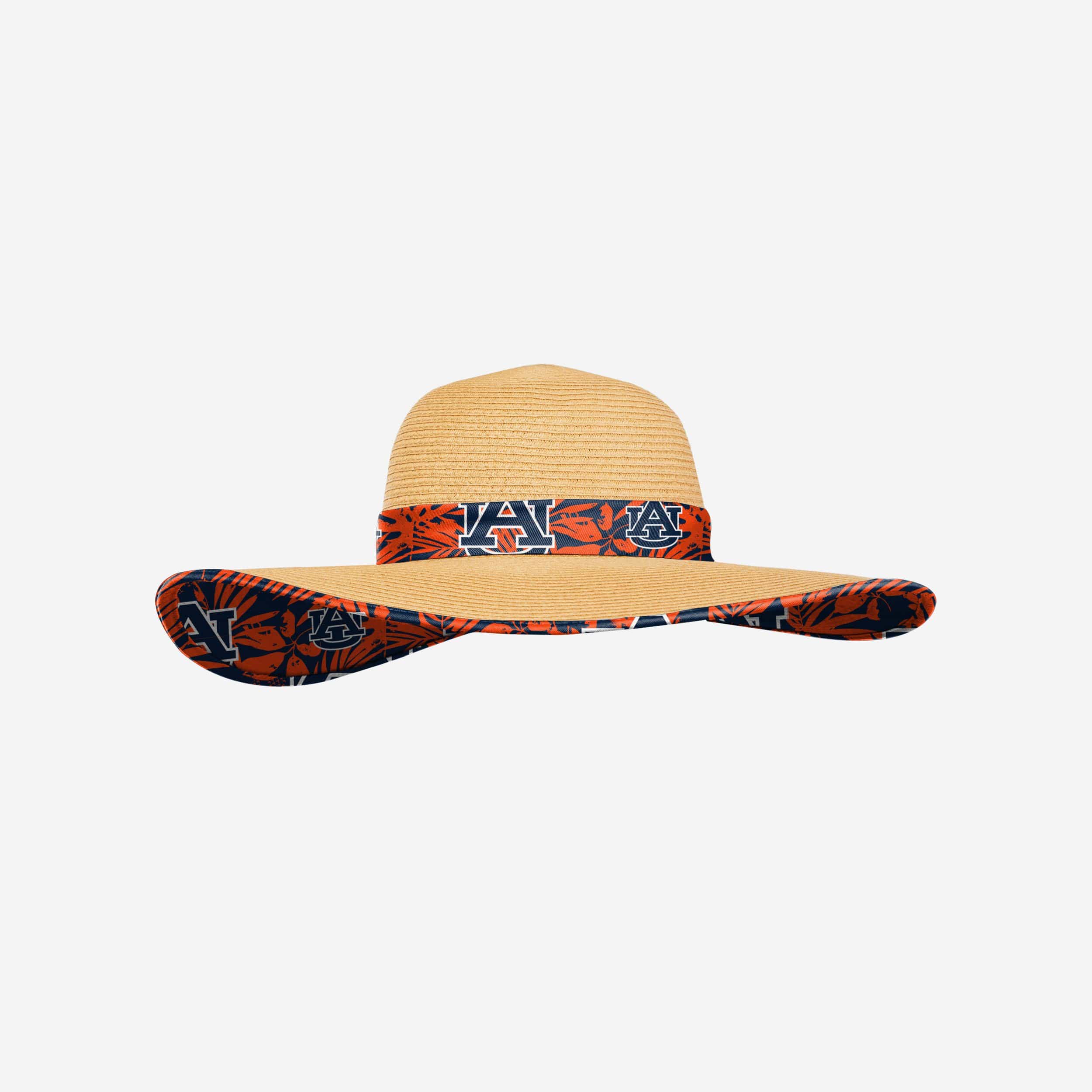 Auburn Tigers Women's Stunning Floral Straw Hat