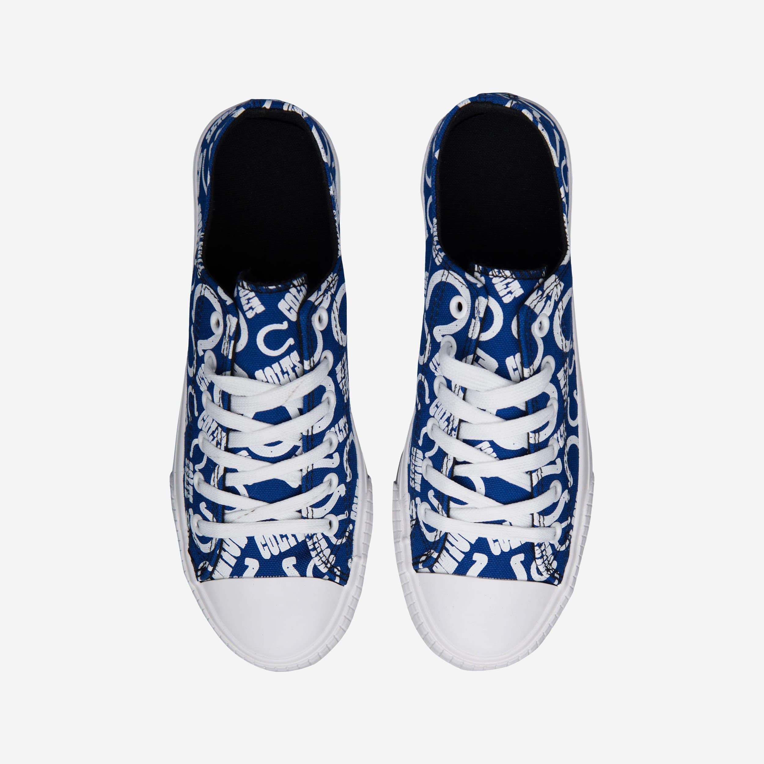 Indianapolis Colts Women's Stylish Low-Top Repeat Print Canvas Shoes