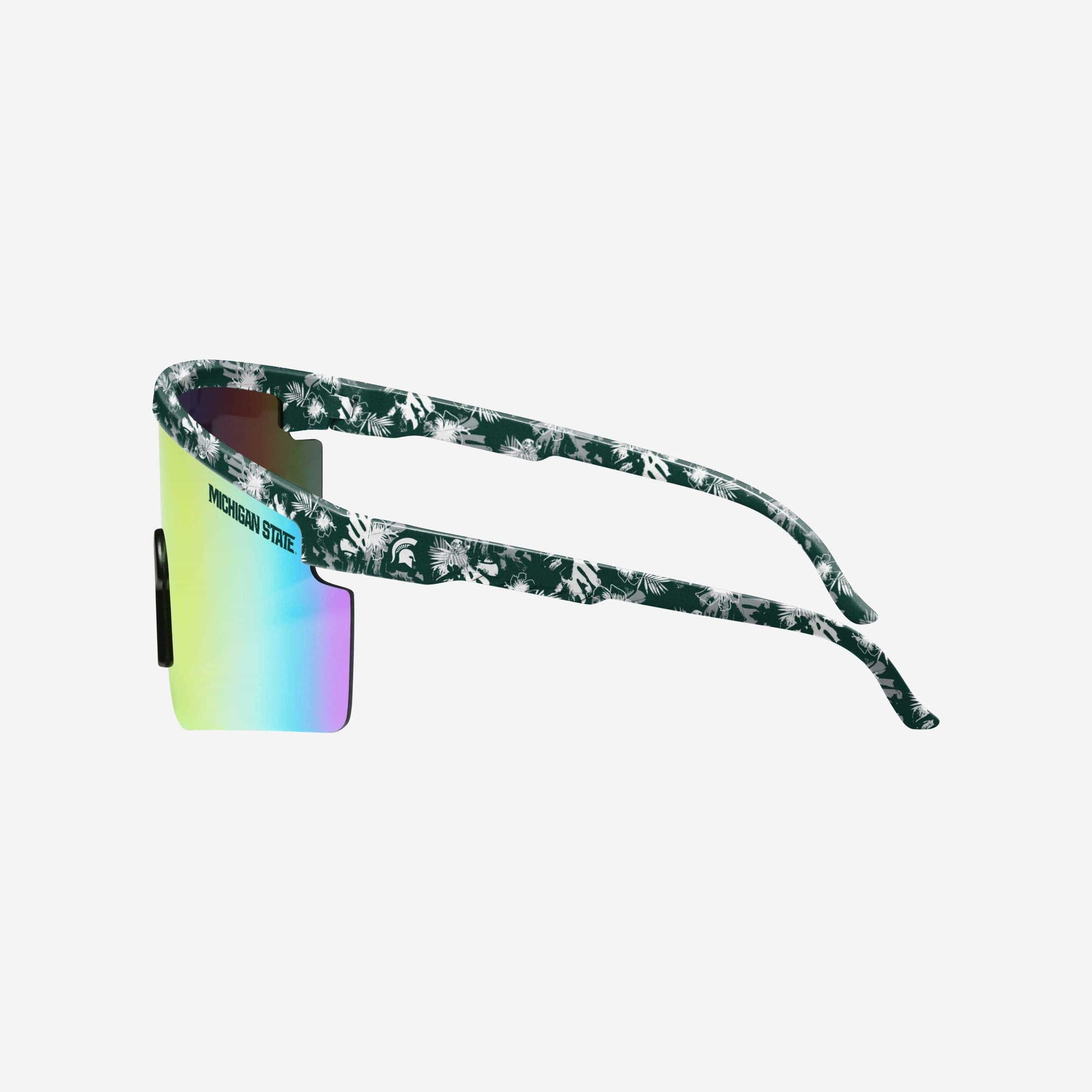 Michigan State Spartans Floral Oversized Sunglasses - Stylish Team Support