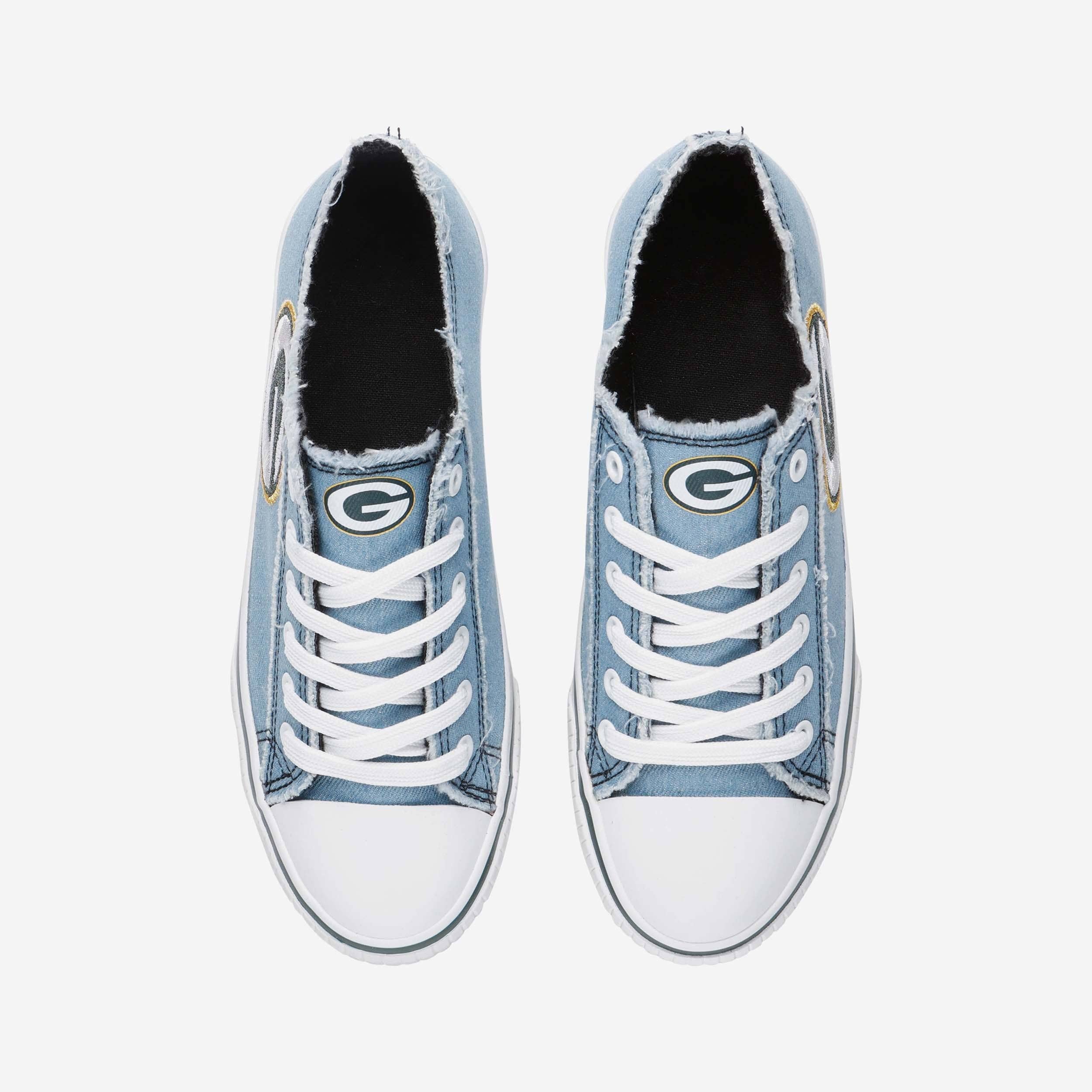 Glamorous Green Bay Packers Women's Denim Low-Top Canvas Shoes