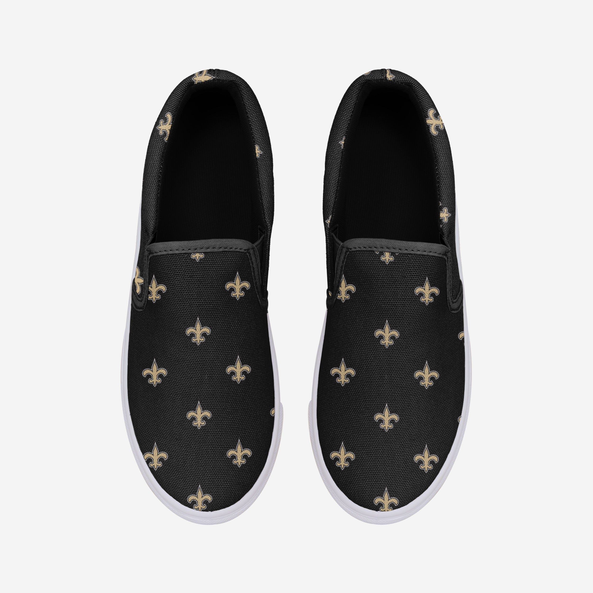 New Orleans Saints Women's Stylish Repeat Logo Slip-On Canvas Shoes