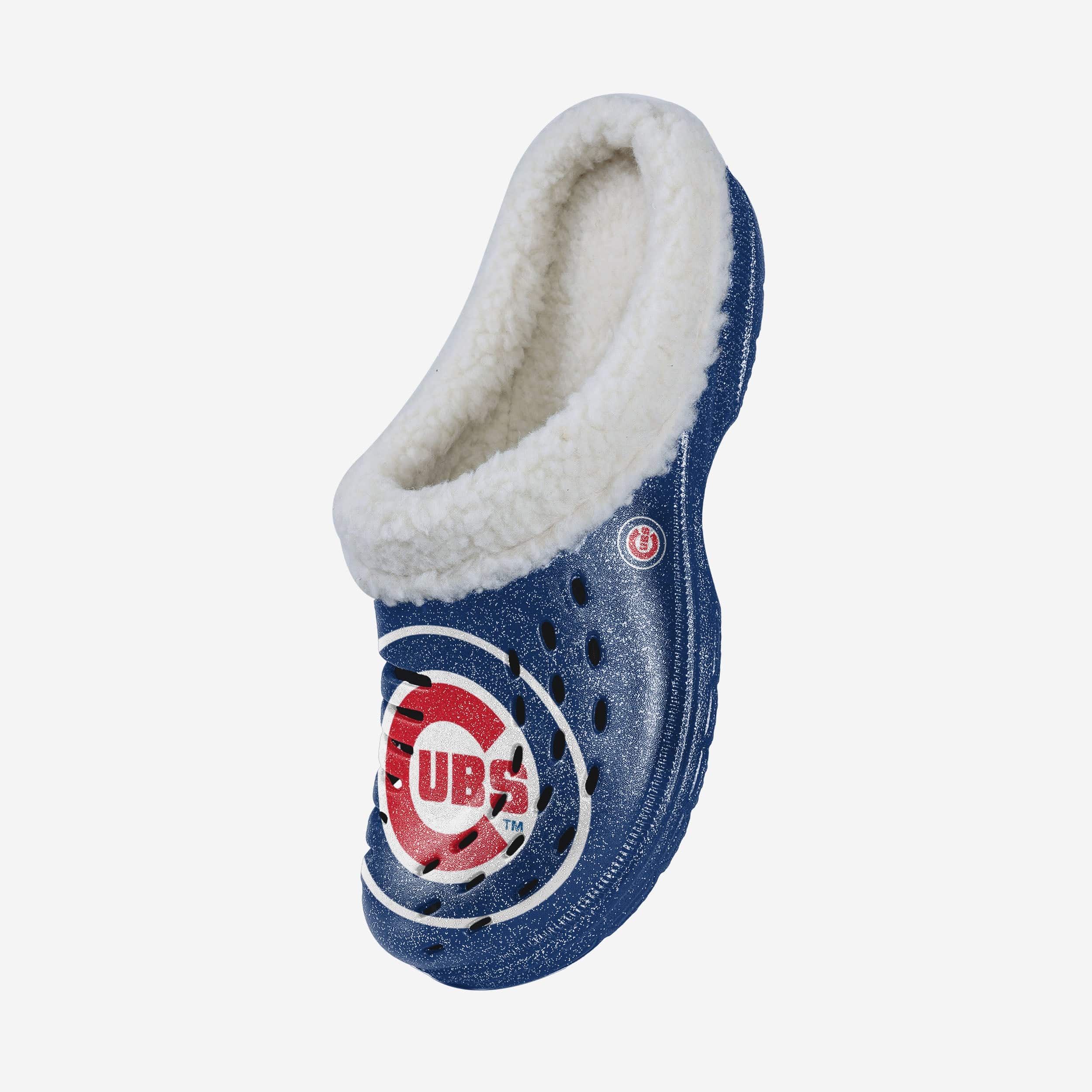 Sparkling Chicago Cubs Women's Sherpa-Lined Glitter Clogs